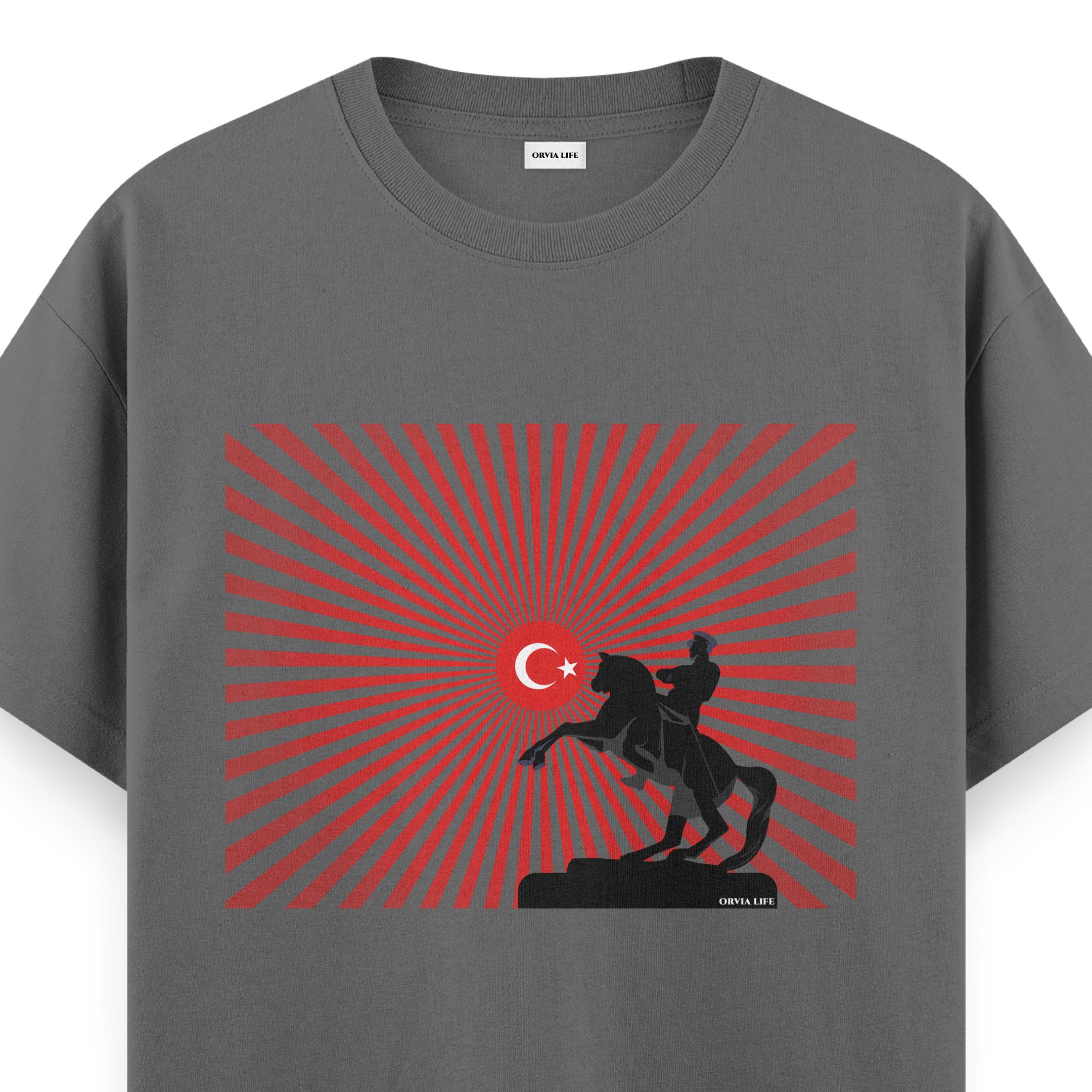 ULU%20ÖNDER%20%20-%20Regular%20T-shirt%20Antrasit