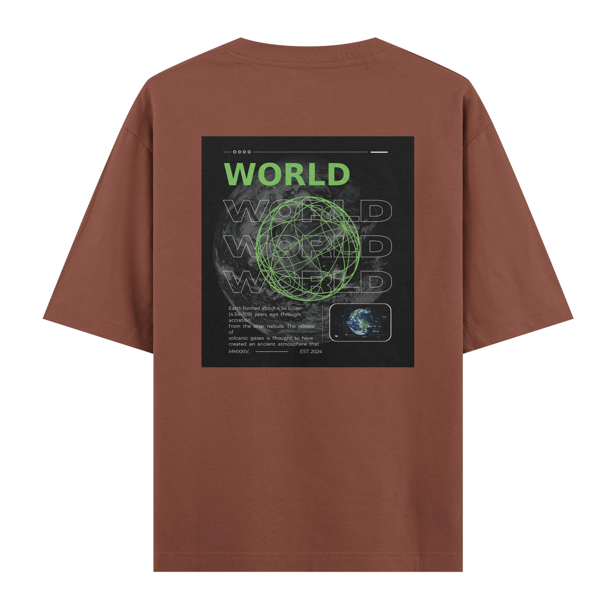 World%20-%20Oversize%20T-shirt%20Kahverengi