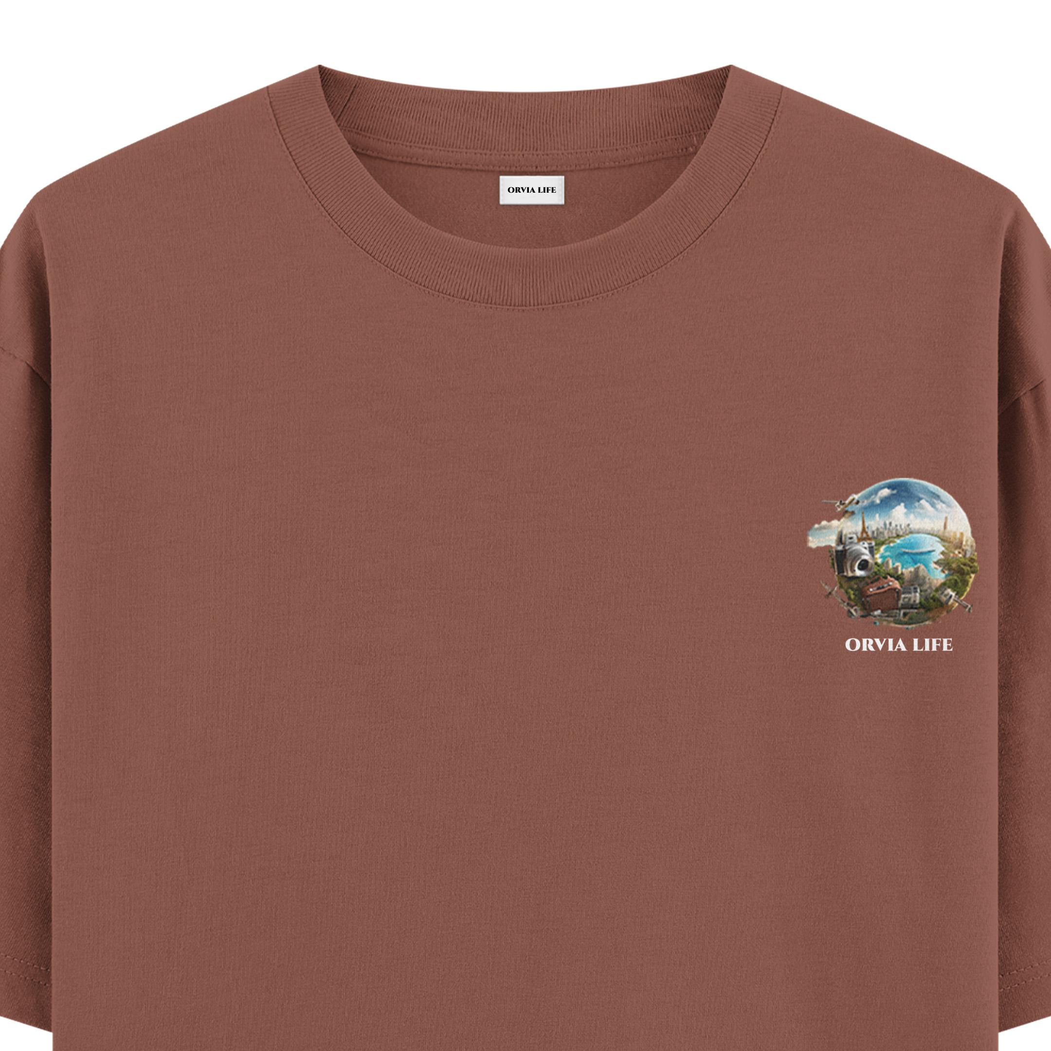 Travel%20-%20Oversize%20T-shirt%20Kahverengi