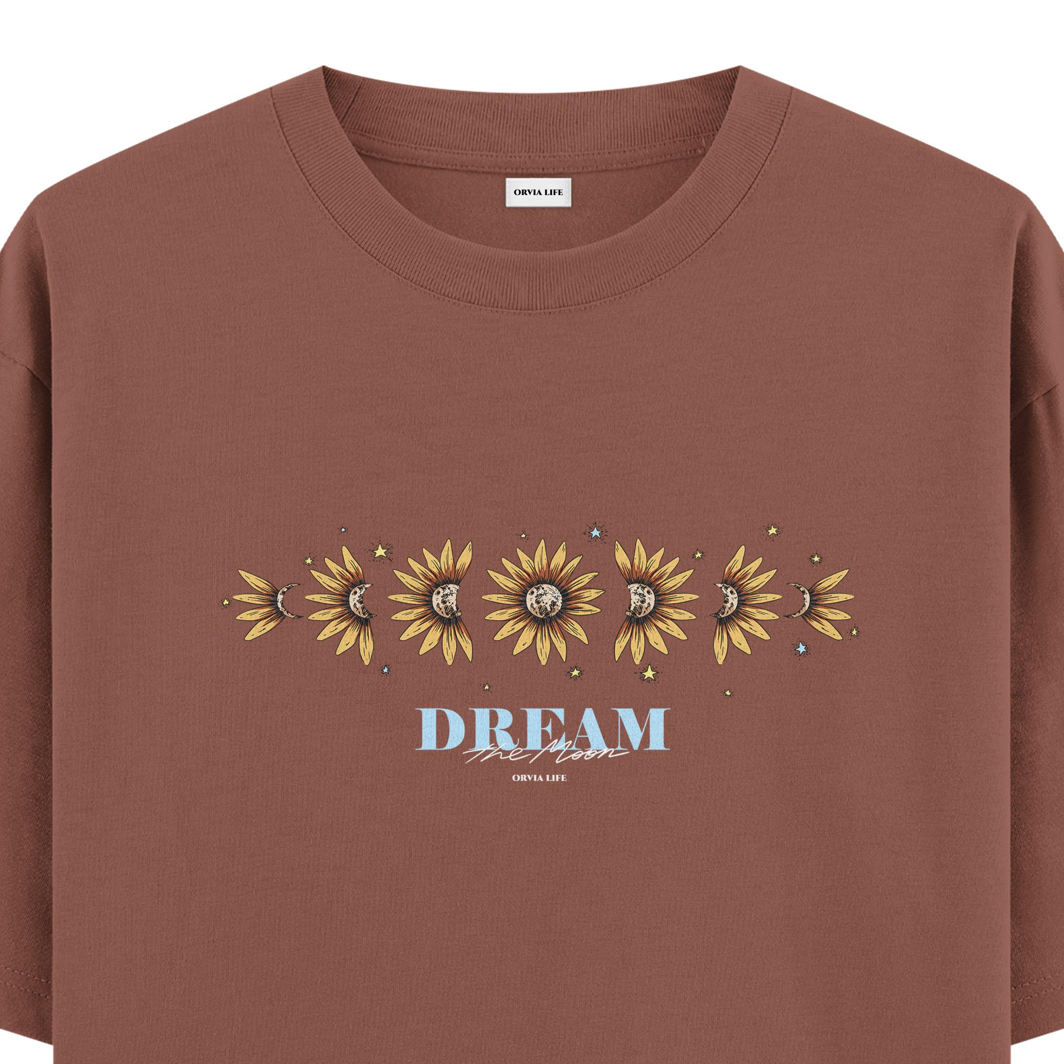 Dream%20The%20Moon%20%20-%20Oversize%20T-shirt%20Kahverengi