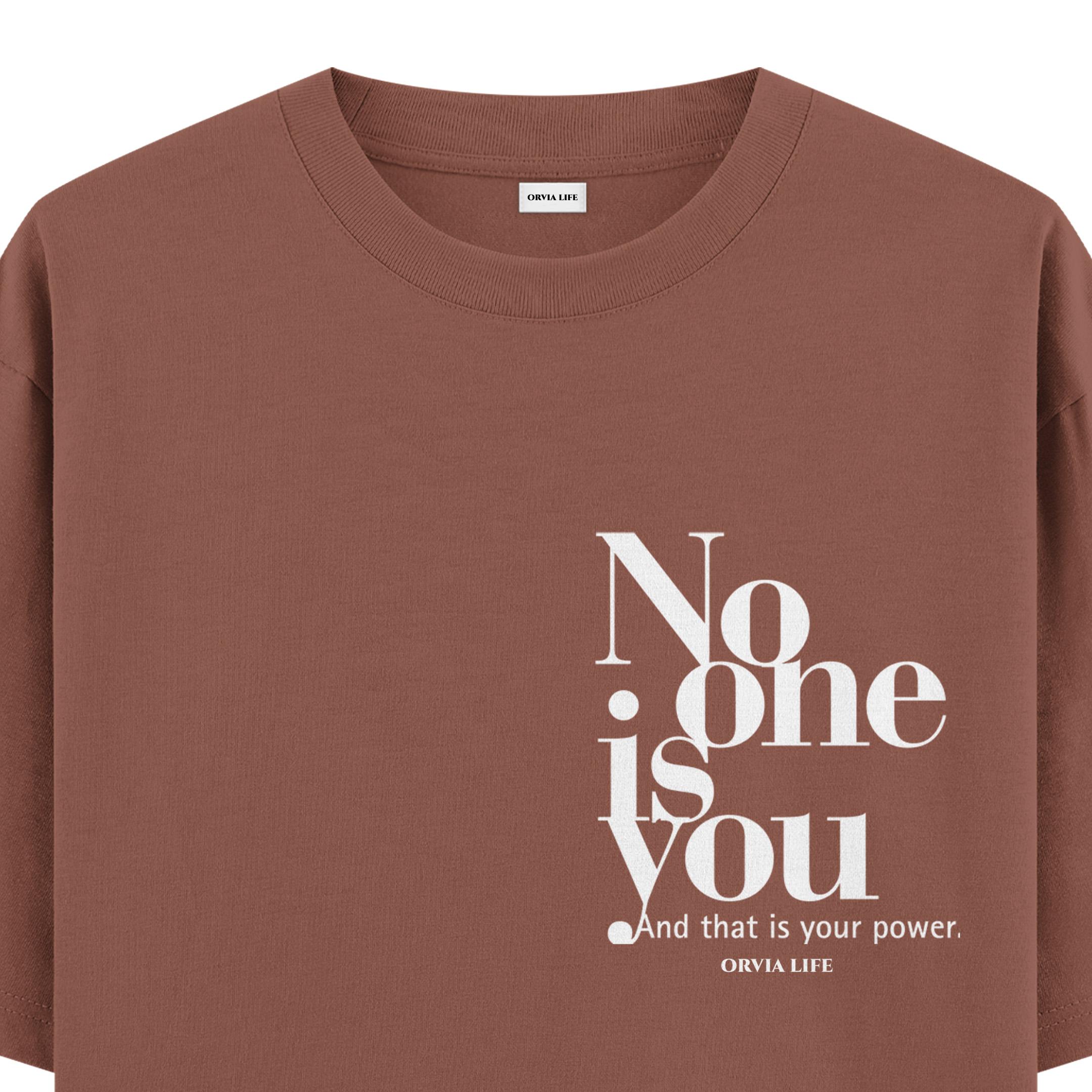 No%20One%20Is%20You%20%20-%20Oversize%20T-shirt%20Kahverengi