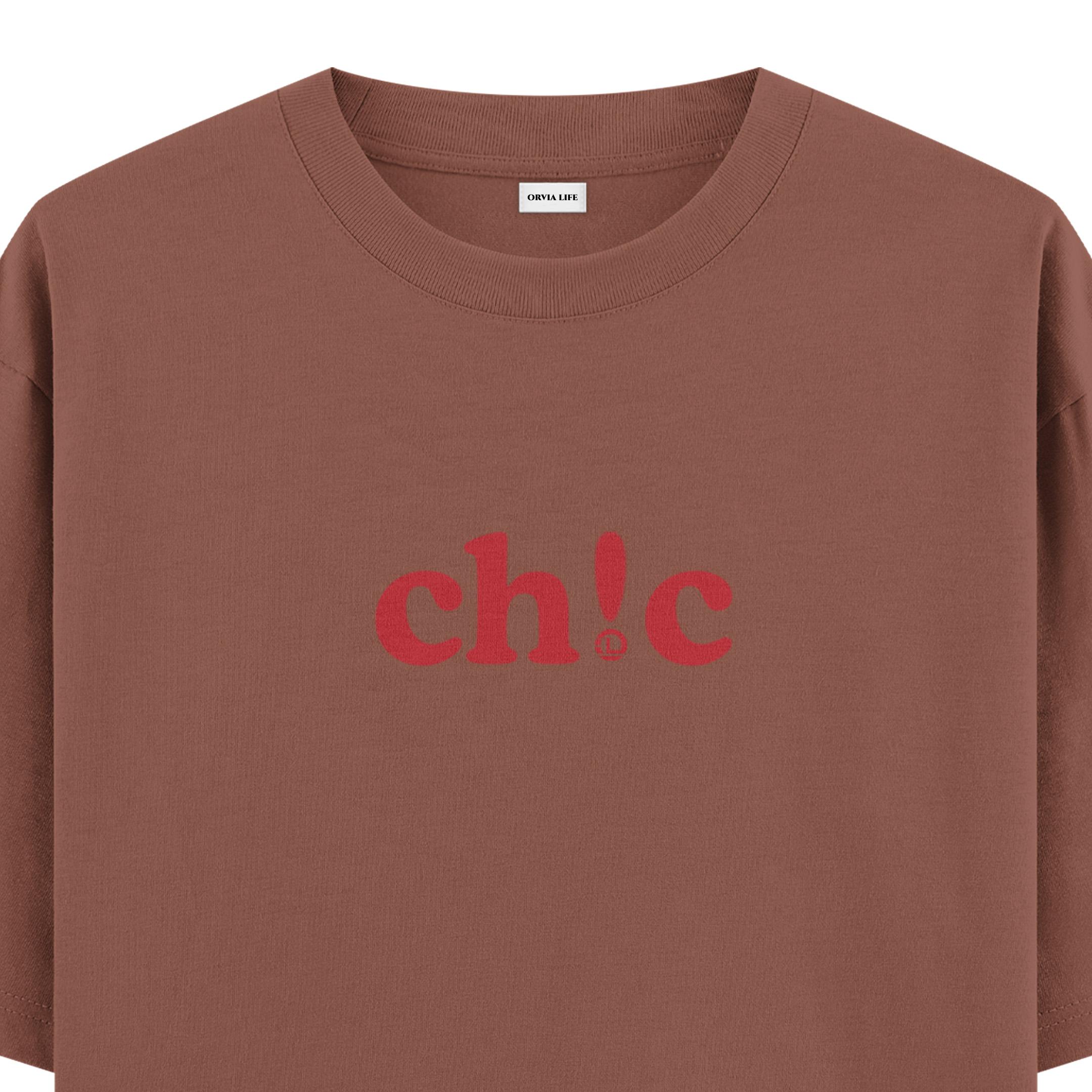 Ch!c%20-%20Oversize%20T-shirt%20Kahverengi