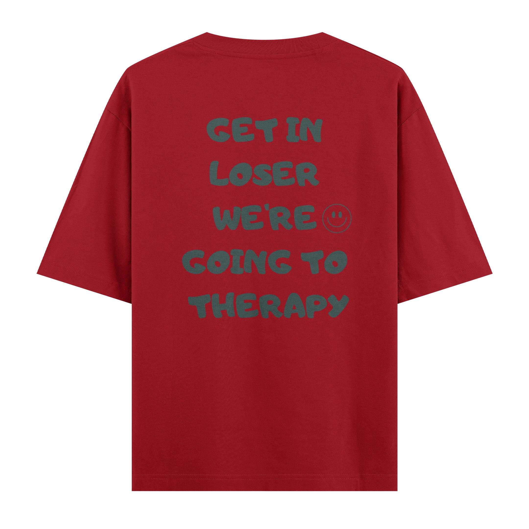 Therapy%20-%20Oversize%20T-shirt%20Kırmızı