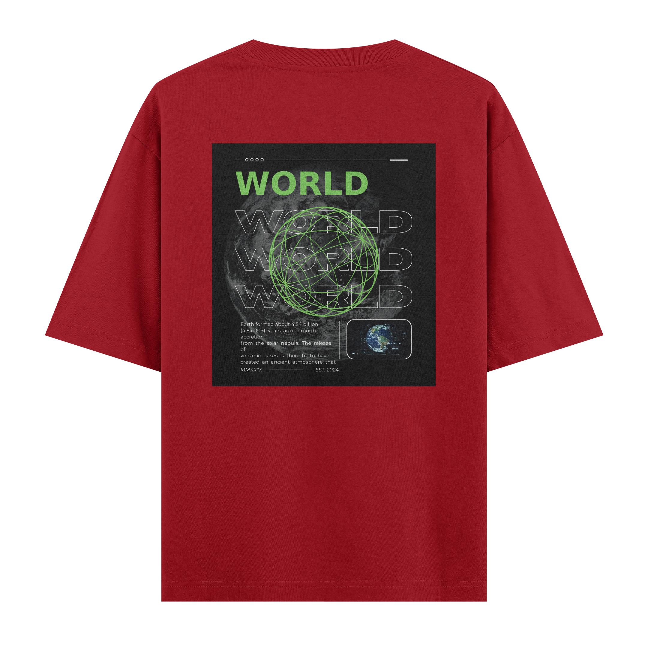 World%20-%20Oversize%20T-shirt%20Kırmızı