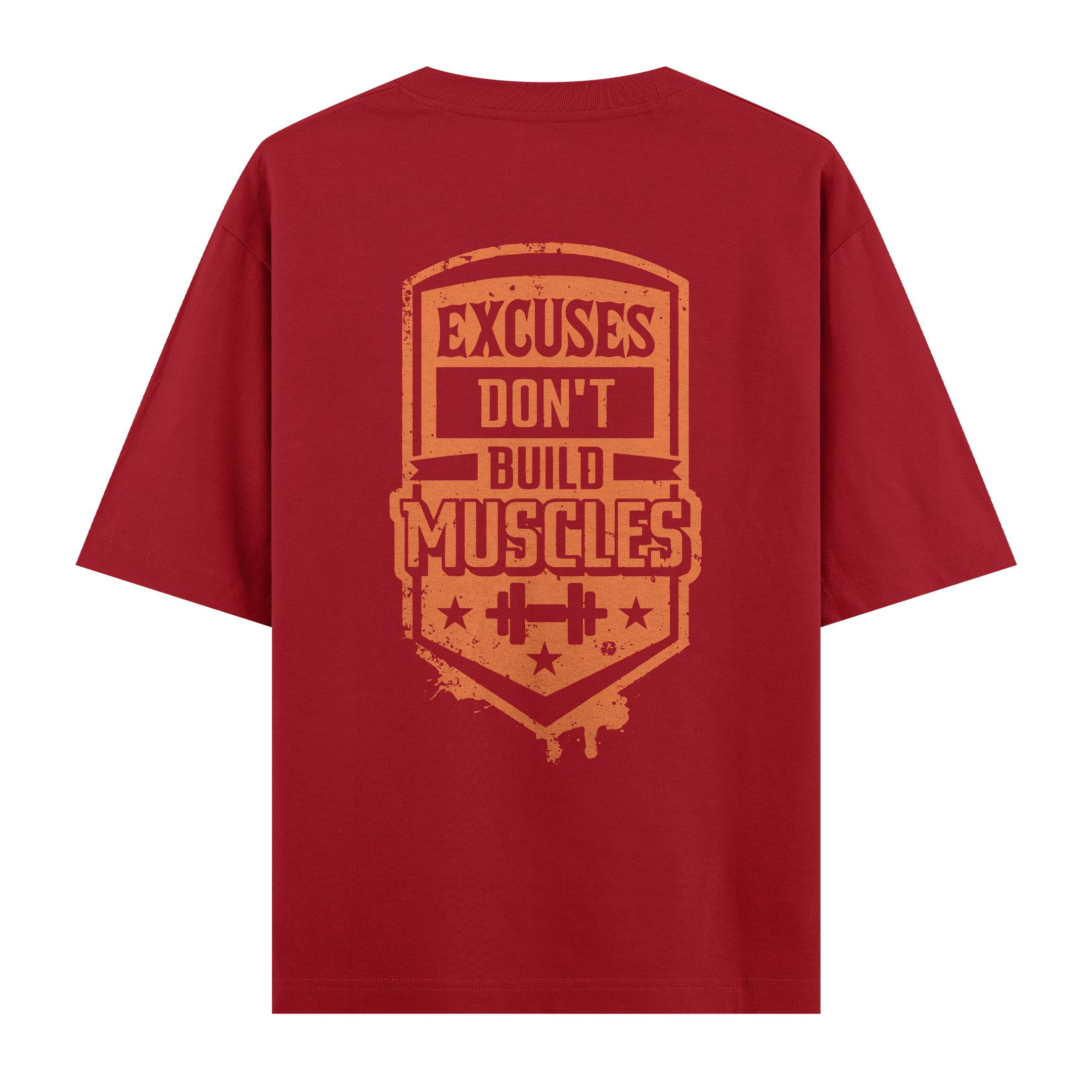 Excuses%20Dont%20Build%20Muscles%20-%20Oversize%20T-shirt%20Kırmızı