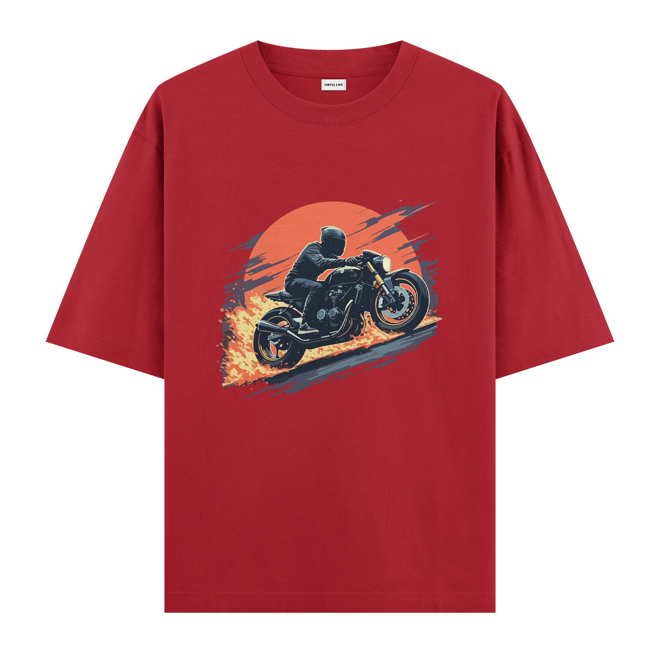 Black%20Riders%20-%20Oversize%20T-shirt%20Kırmızı