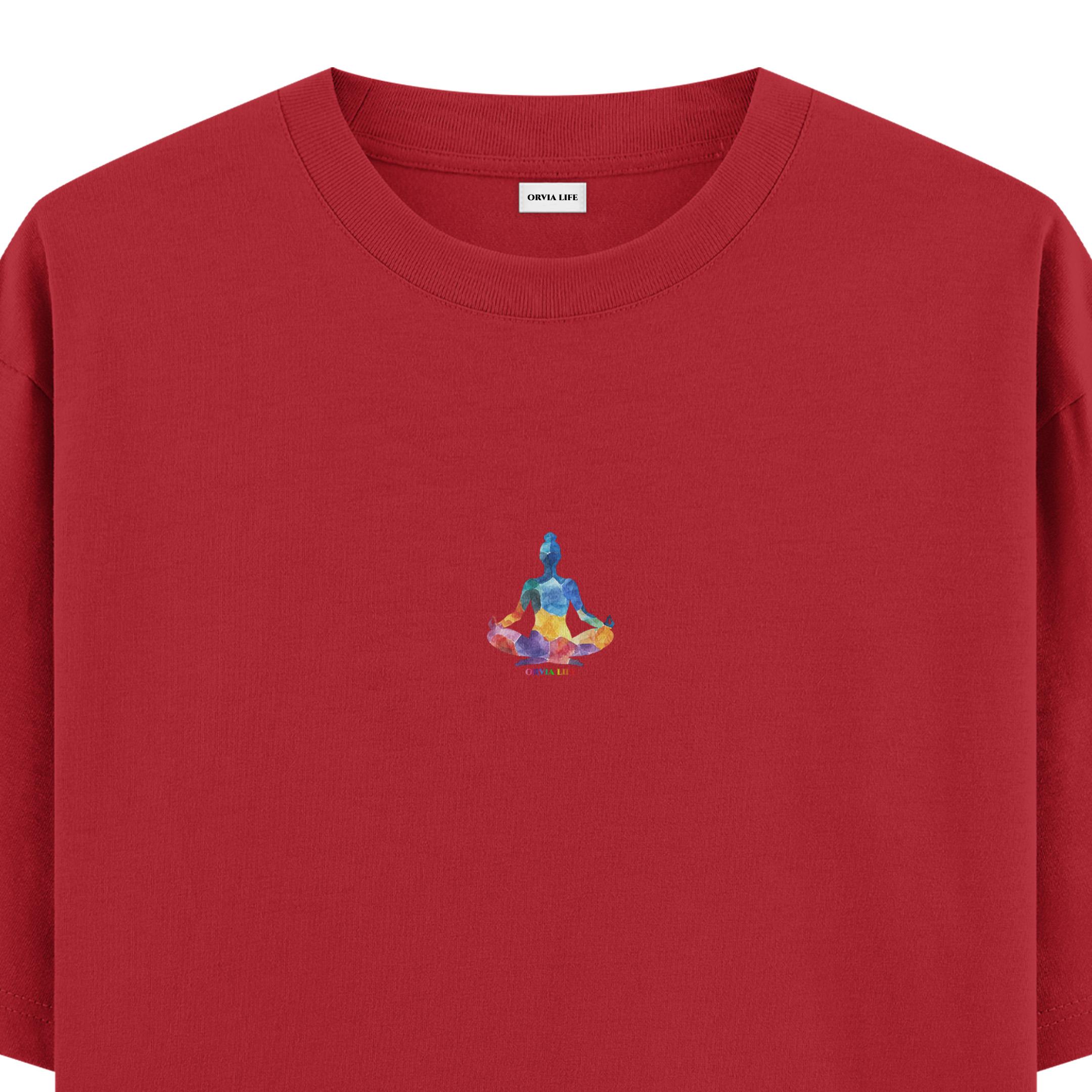 Meditation%20Chakra%20-%20Oversize%20T-shirt%20Kırmızı