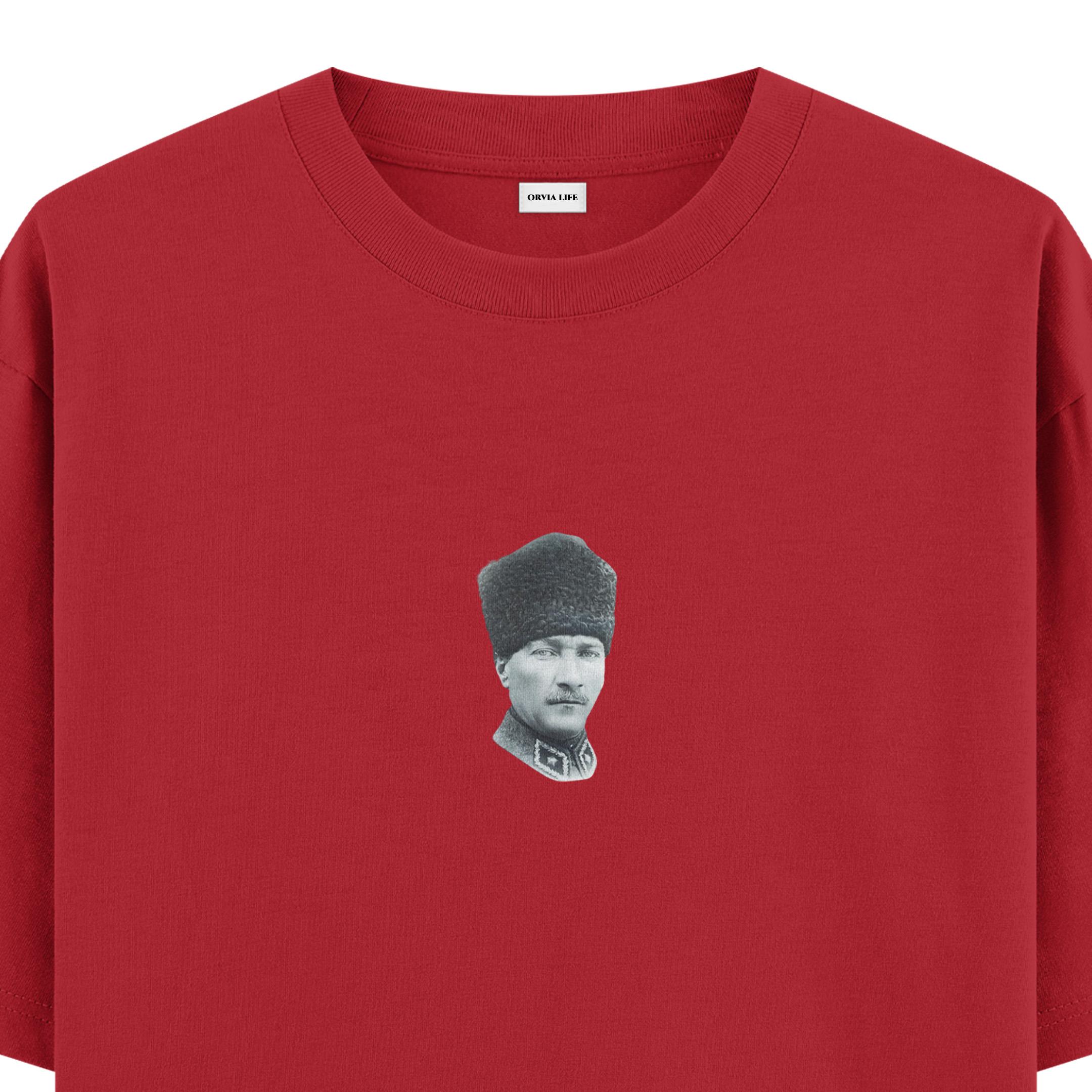 ATATÜRK%20%20-%20Oversize%20T-shirt%20Kırmızı