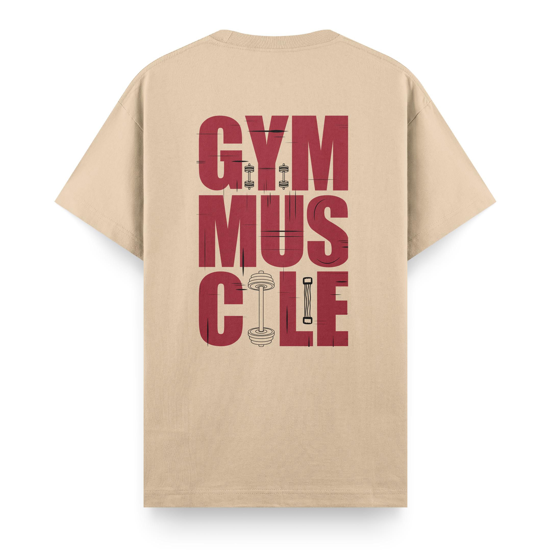 GYM%20Muscle%20-%20Regular%20T-shirt%20Krem