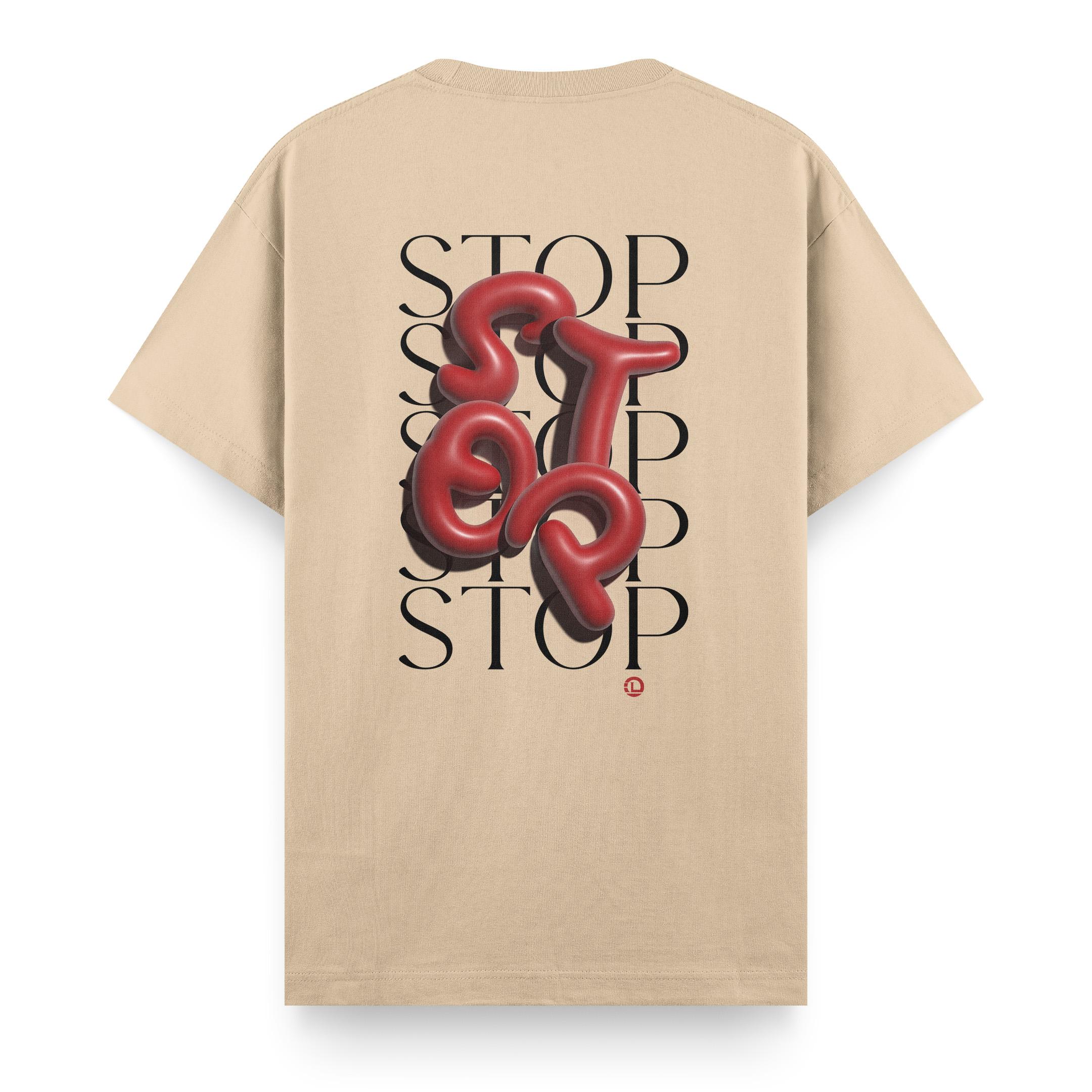 Stop%20-%20Regular%20T-shirt%20Krem