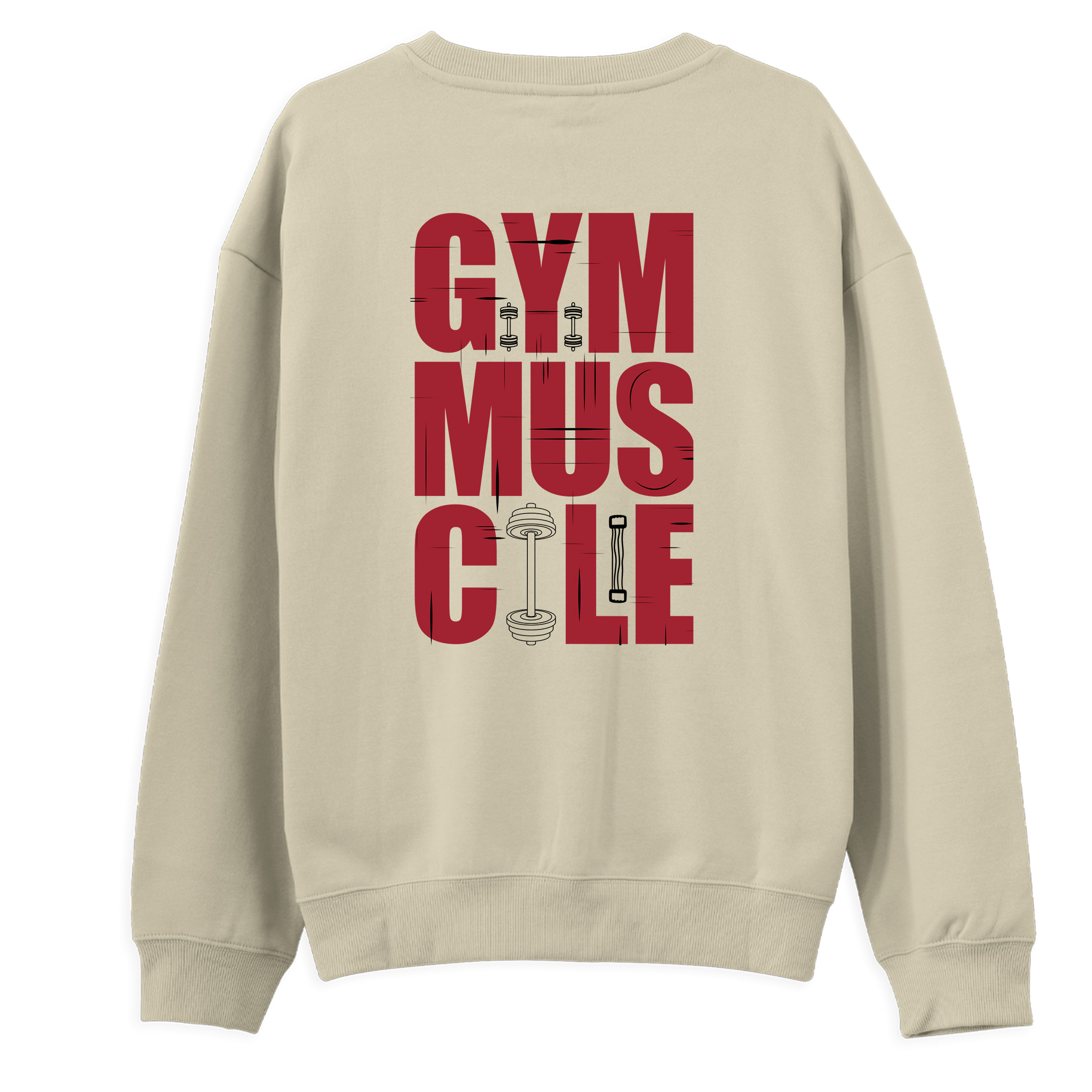 GYM%20Muscle%20-%20Regular%20Sweatshirt%20Krem