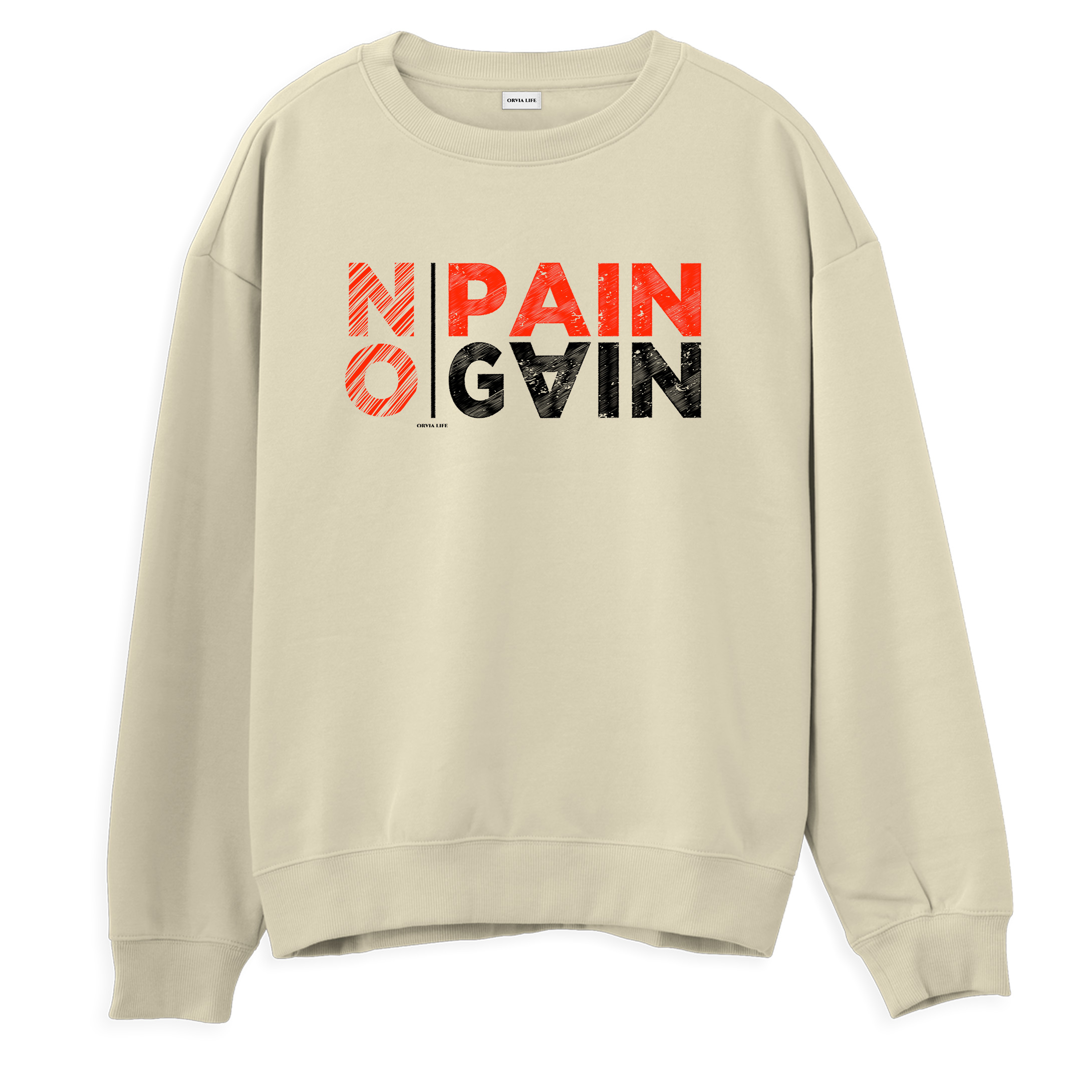 No%20Pain%20No%20Gain%20-%20Regular%20Sweatshirt%20Krem