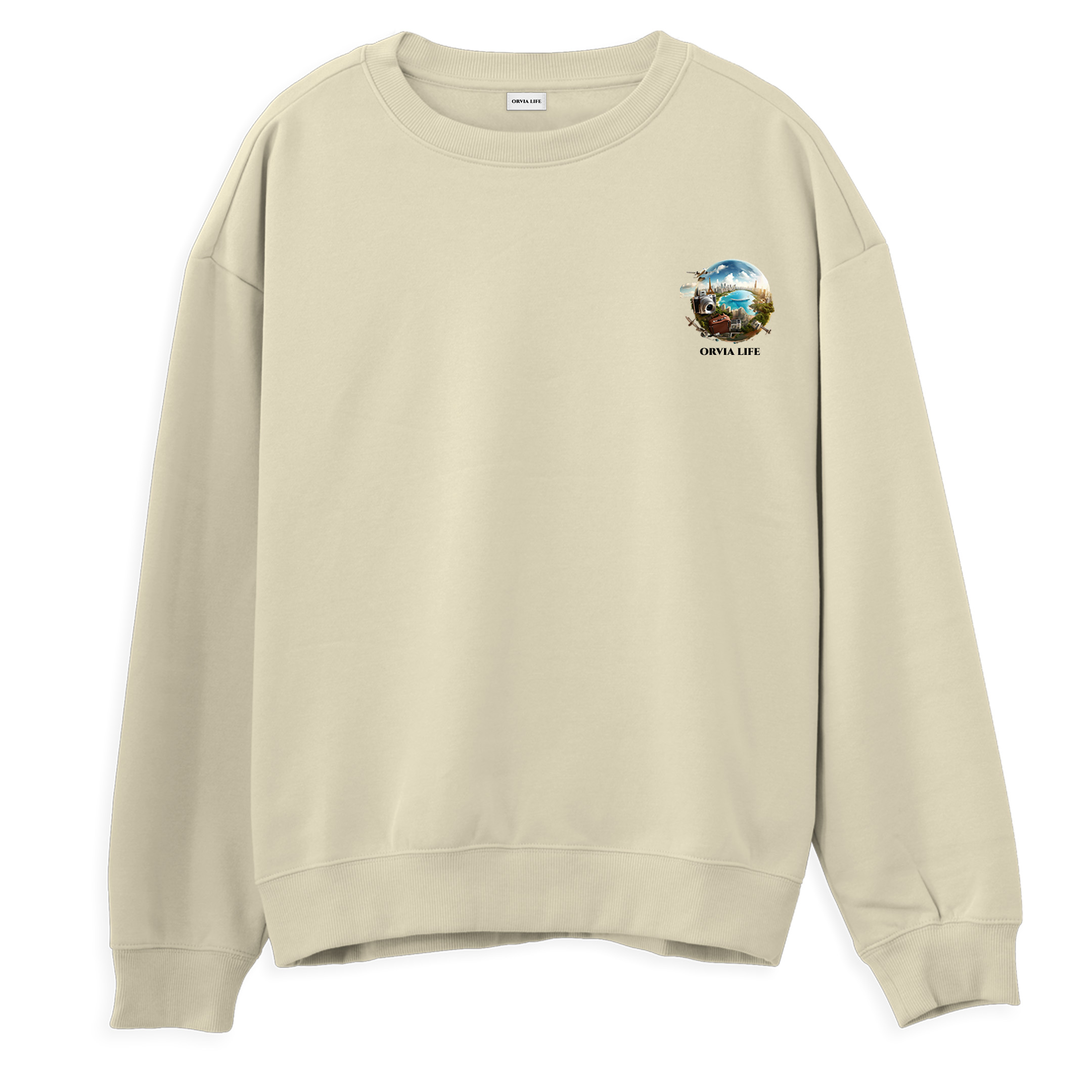 Travel%20-%20Regular%20Sweatshirt%20Krem