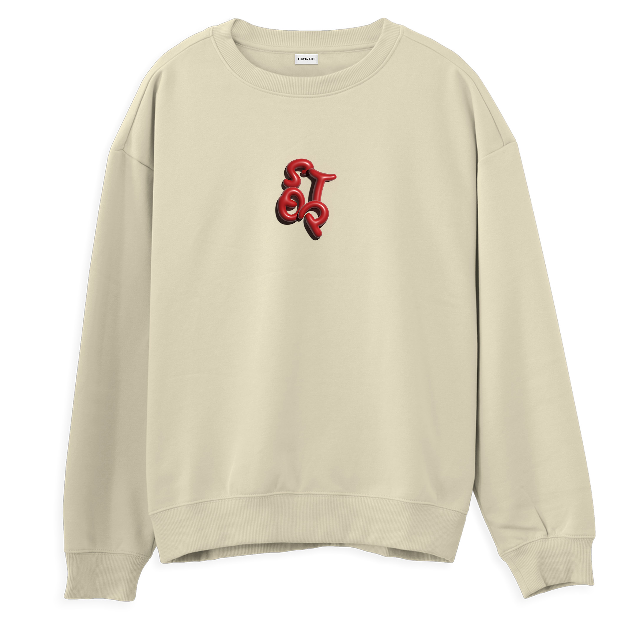 Stop%20-%20Regular%20Sweatshirt%20Krem