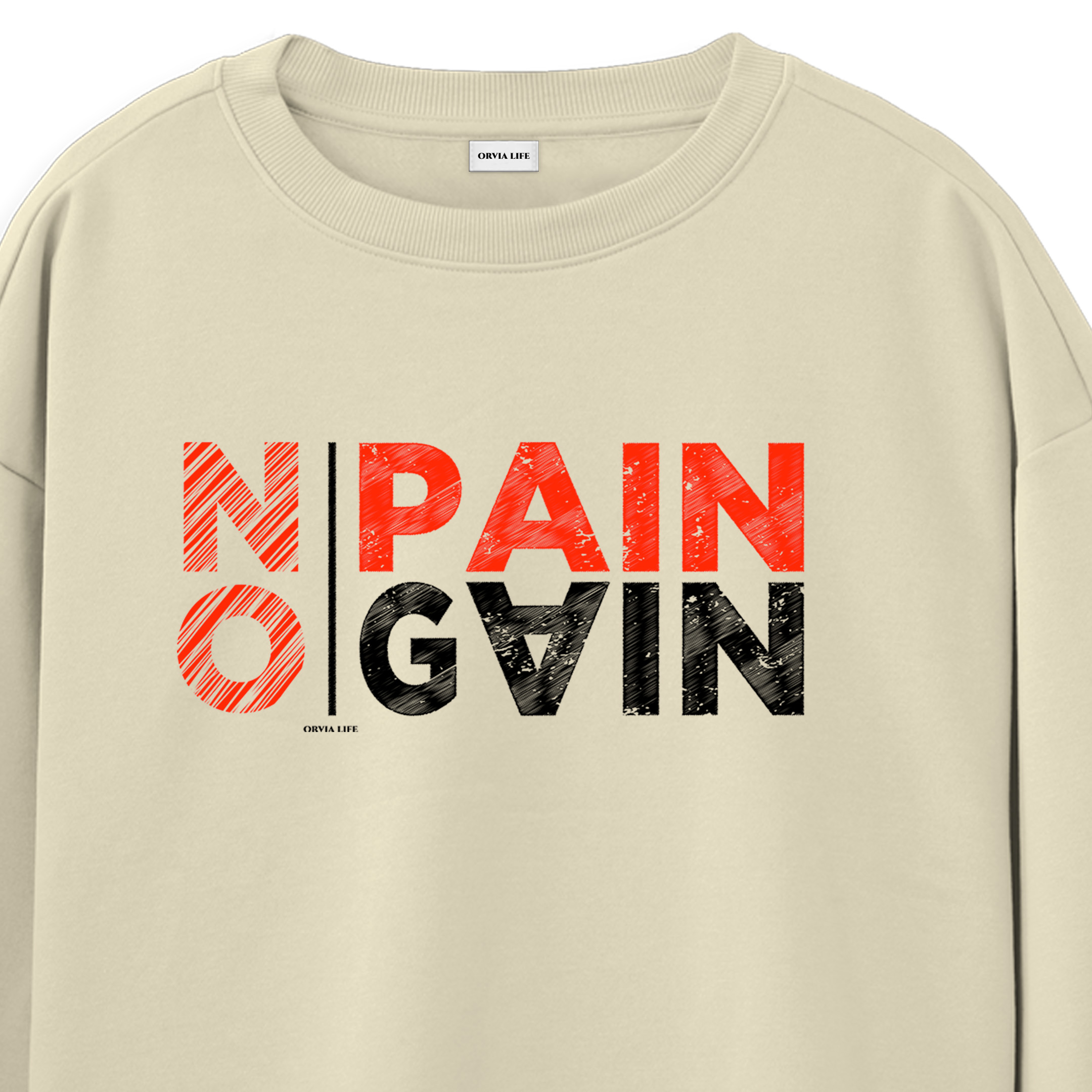 No%20Pain%20No%20Gain%20-%20Regular%20Sweatshirt%20Krem