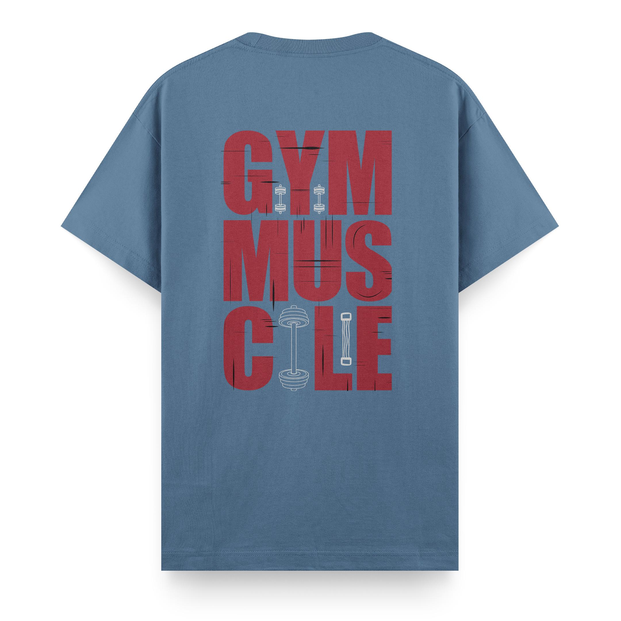 GYM%20Muscle%20-%20Regular%20T-shirt%20Antrasit%20Mavi