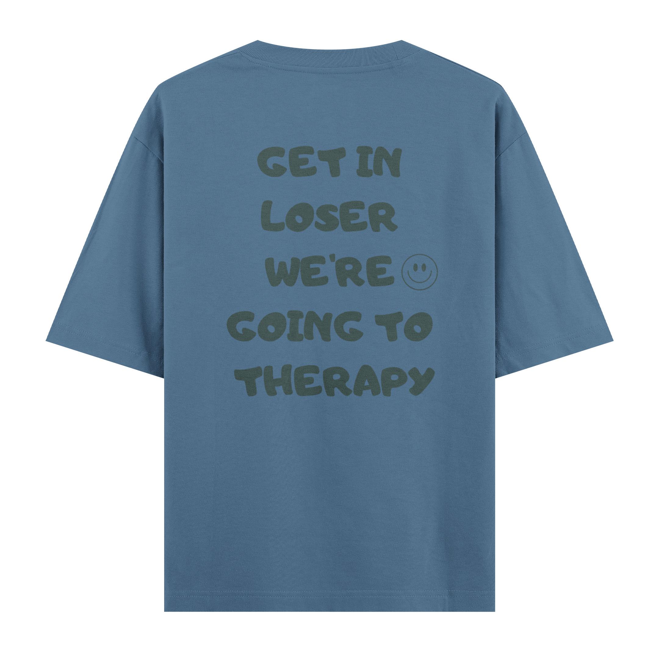 Therapy%20-%20Oversize%20T-shirt%20Antrasit%20Mavi