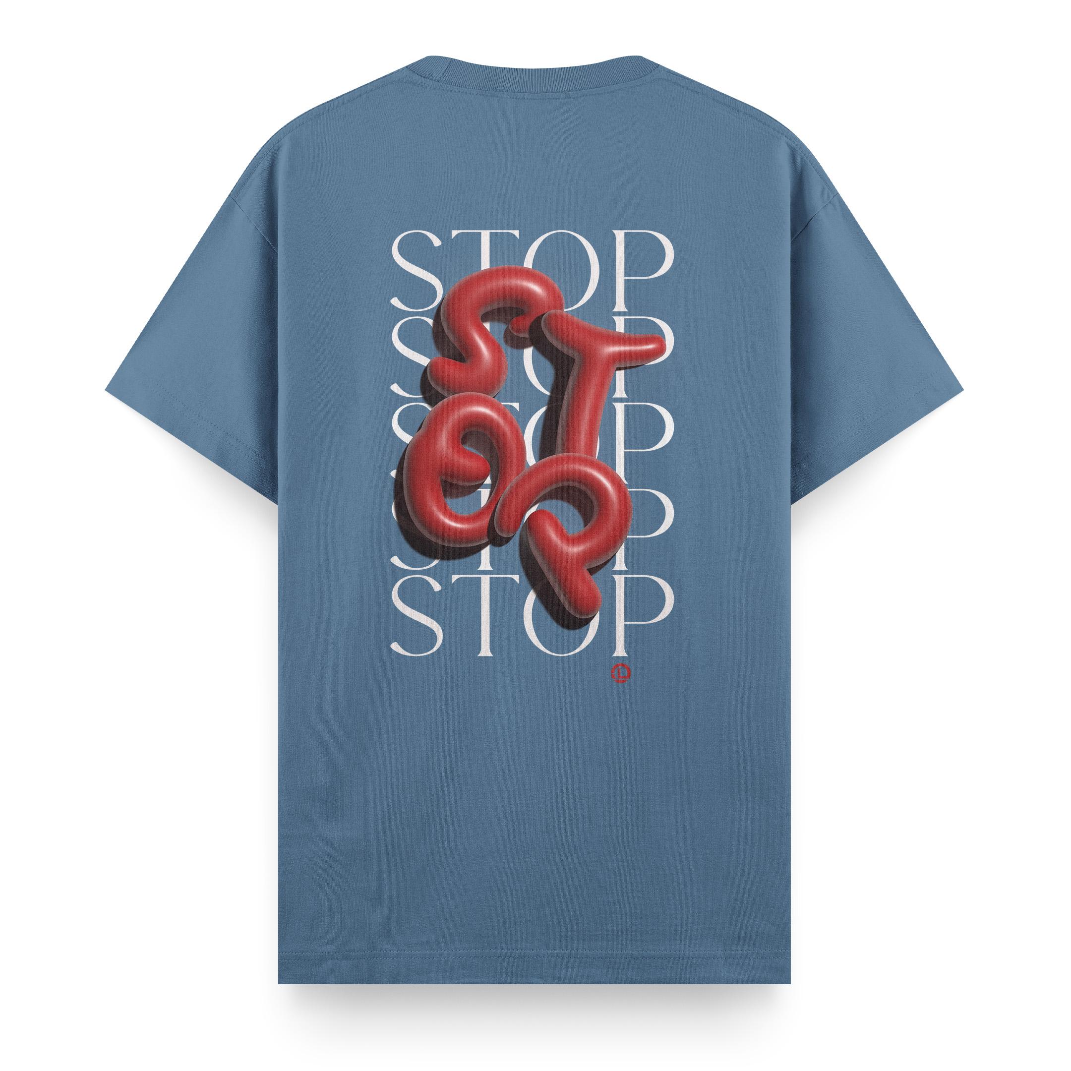 Stop%20-%20Regular%20T-shirt%20Antrasit%20Mavi