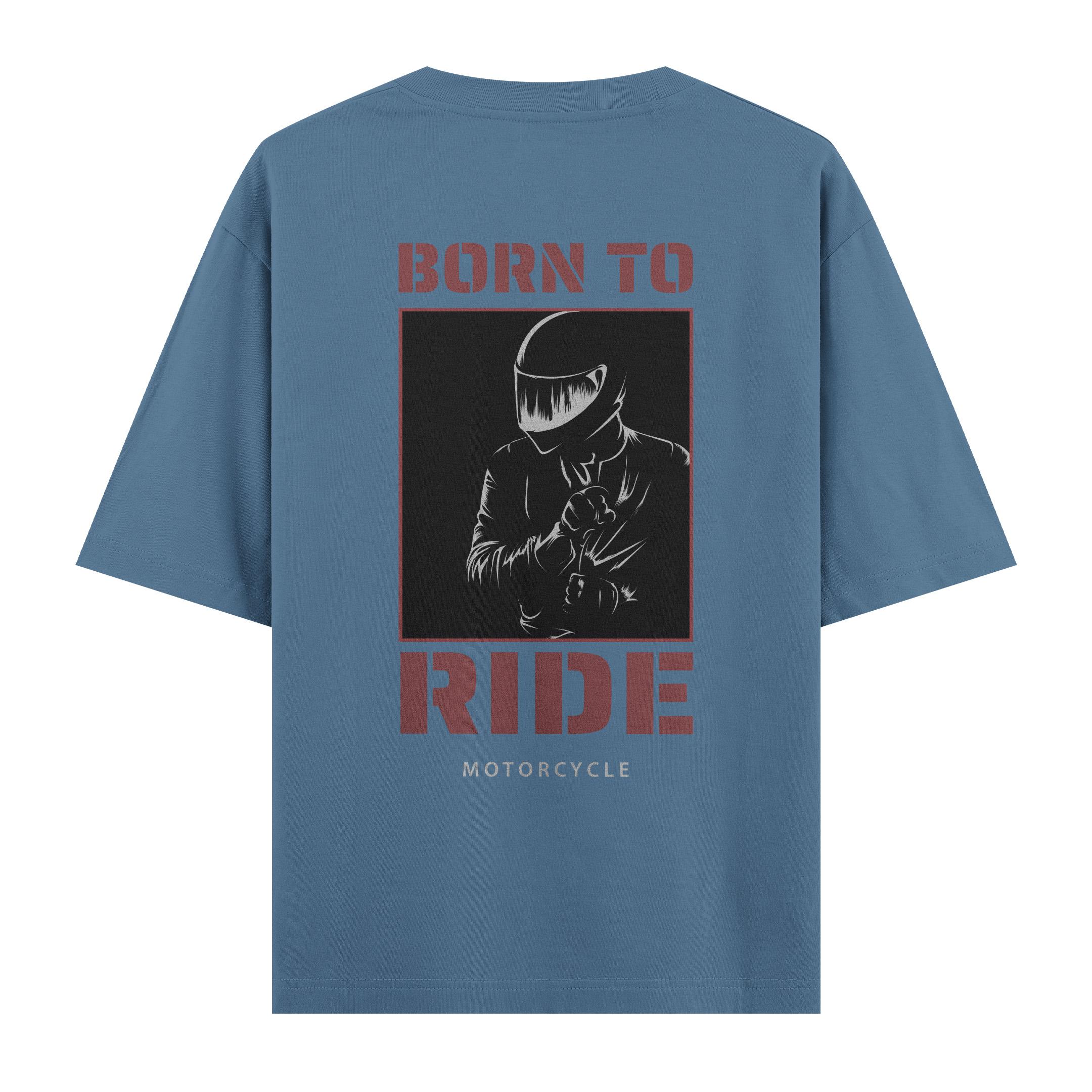 Born%20To%20Ride%20-%20Oversize%20T-shirt%20Antrasit%20Mavi