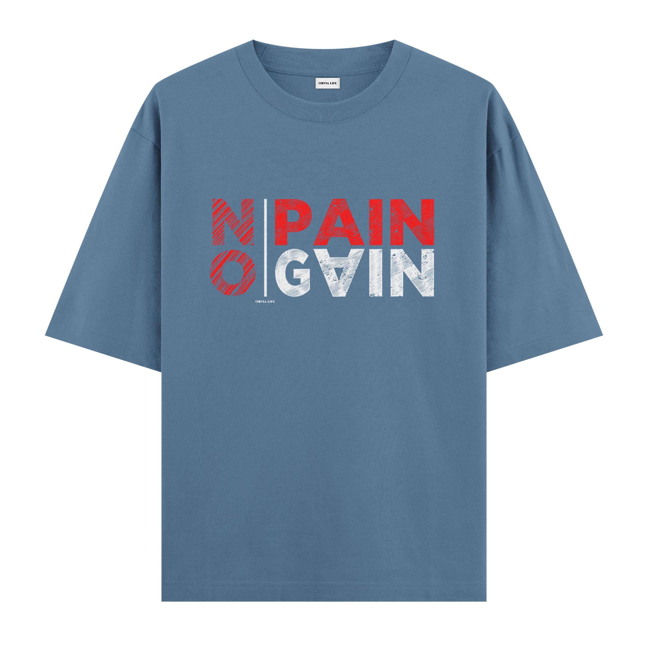 No%20Pain%20No%20Gain%20-%20Oversize%20T-shirt%20Antrasit%20Mavi