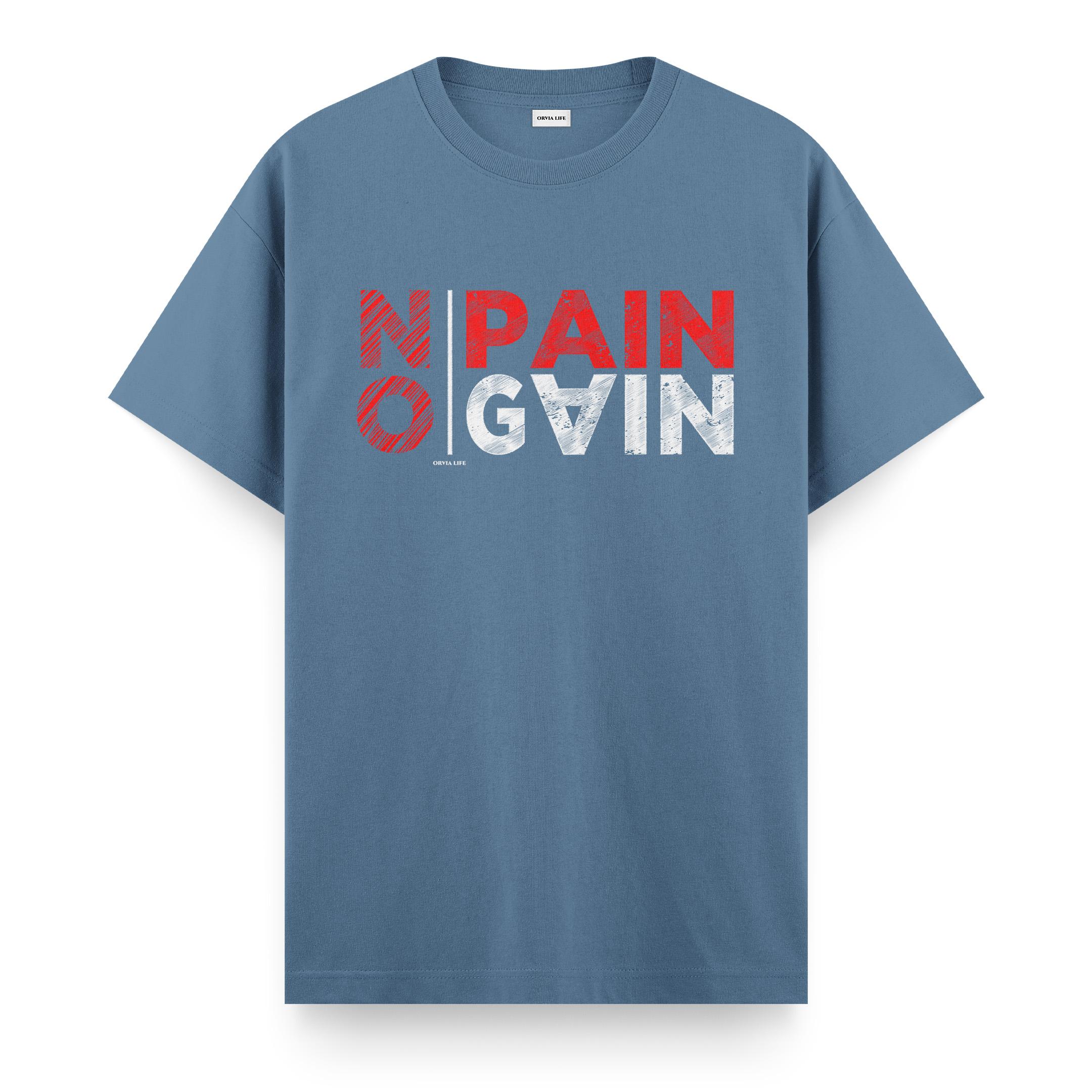 No%20Pain%20No%20Gain%20-%20Regular%20T-shirt%20Antrasit%20Mavi