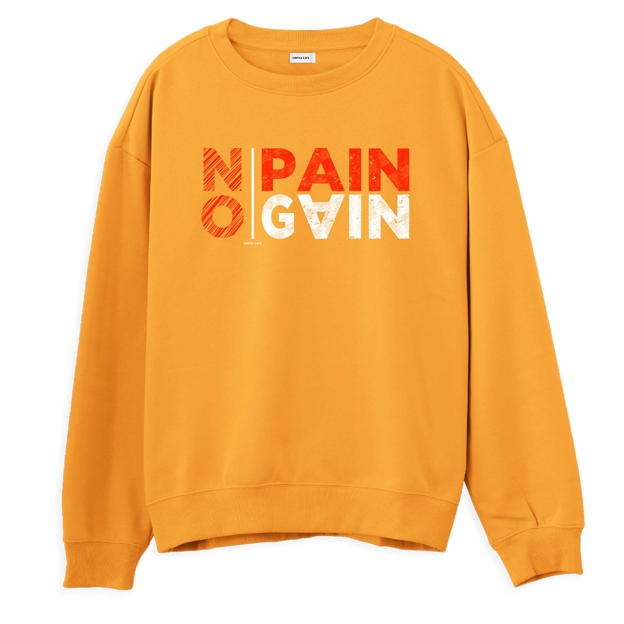 No%20Pain%20No%20Gain%20-%20Regular%20Sweatshirt%20Portakal