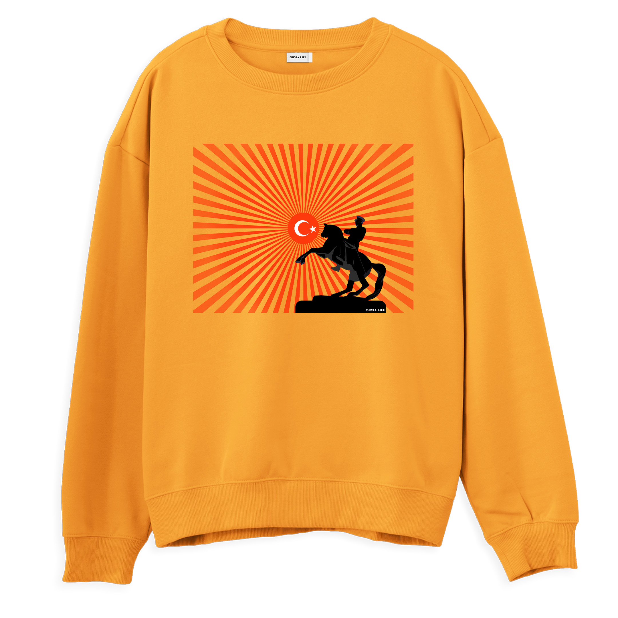 ULU%20ÖNDER%20%20-%20Regular%20Sweatshirt%20Portakal