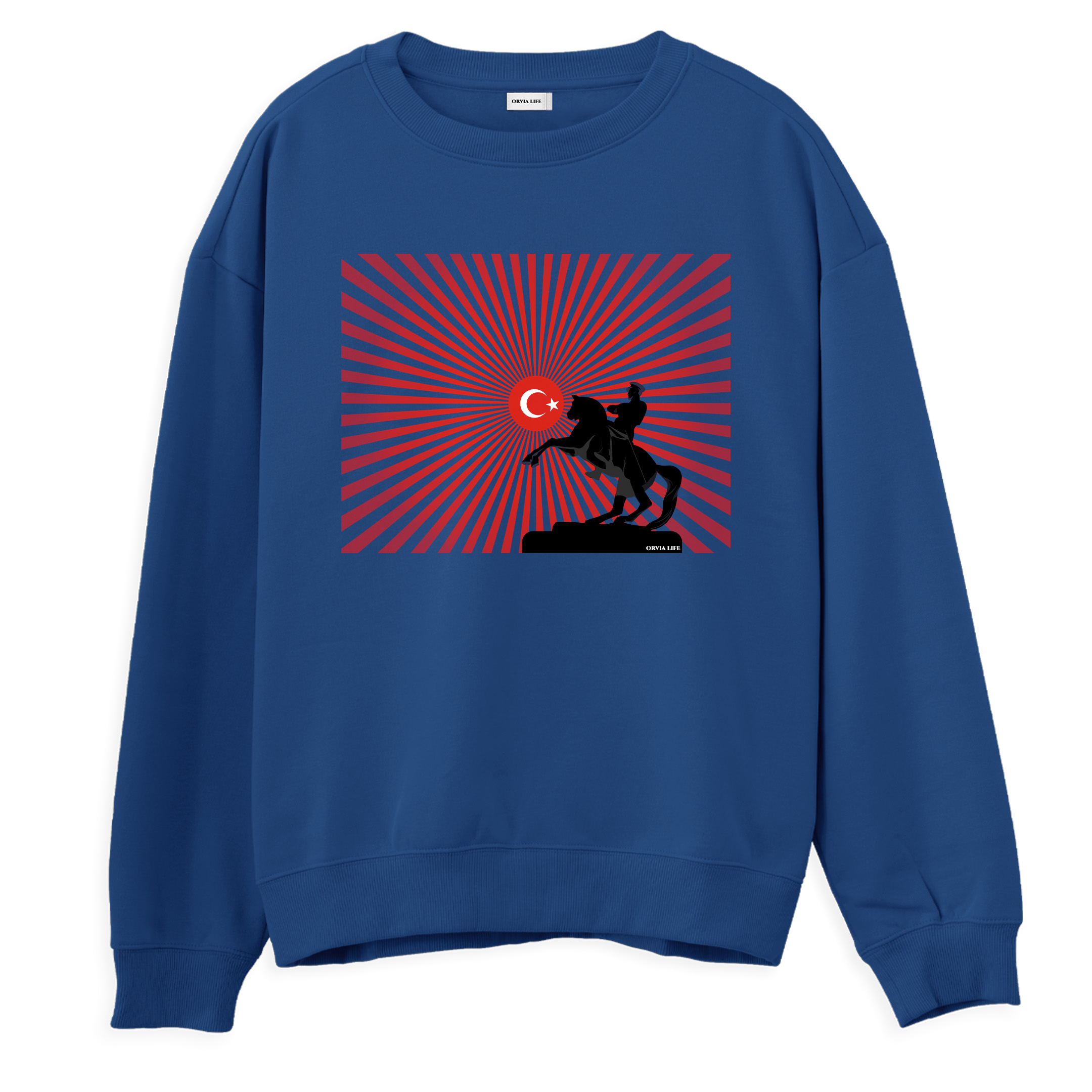 ULU%20ÖNDER%20%20-%20Regular%20Sweatshirt%20Royal%20Mavi