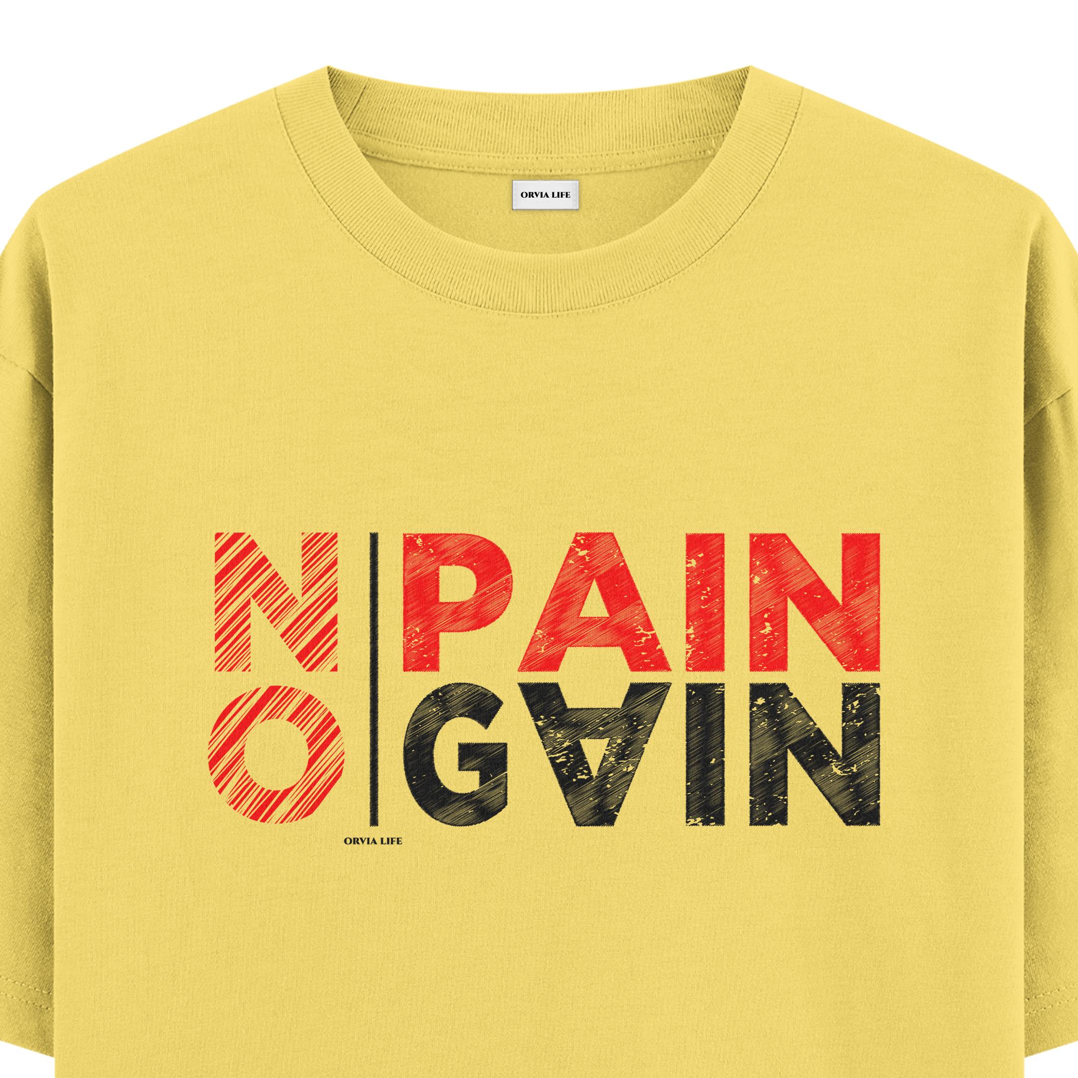 No%20Pain%20No%20Gain%20-%20Oversize%20T-shirt%20Sarı