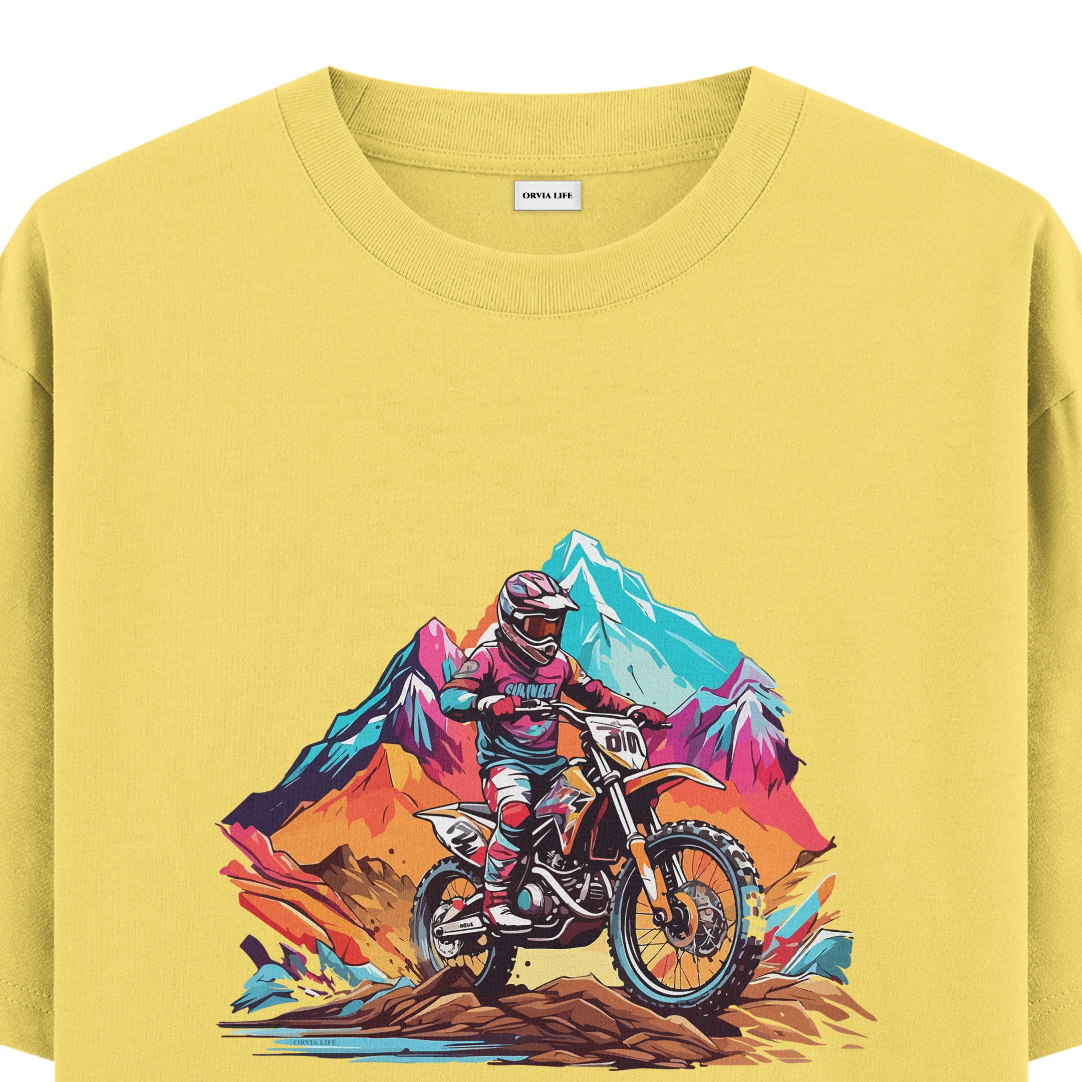 Cross%20Motocycle%20-%20Oversize%20T-shirt%20Sarı