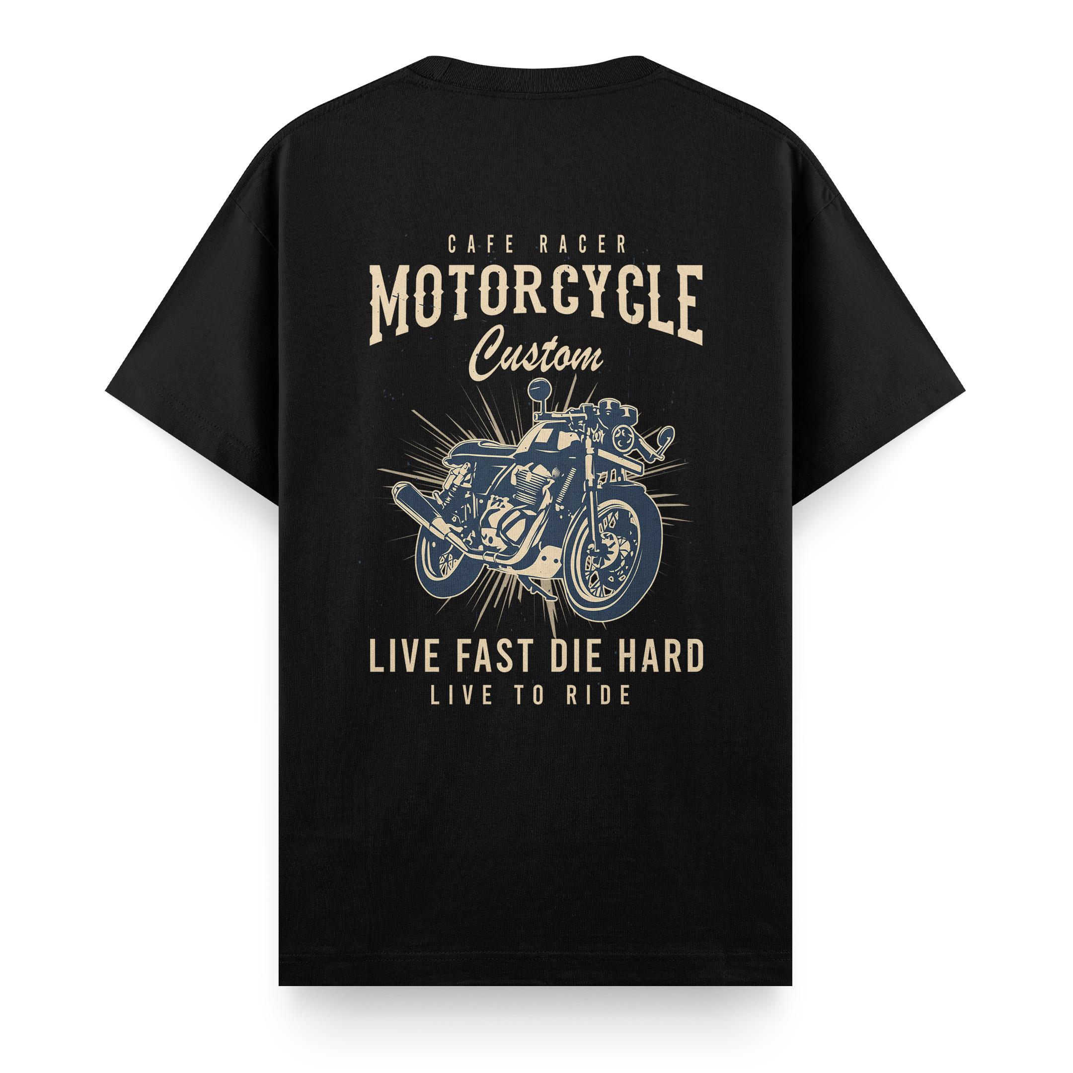 Motorcycle%20Custom%20-%20Regular%20T-shirt%20Siyah