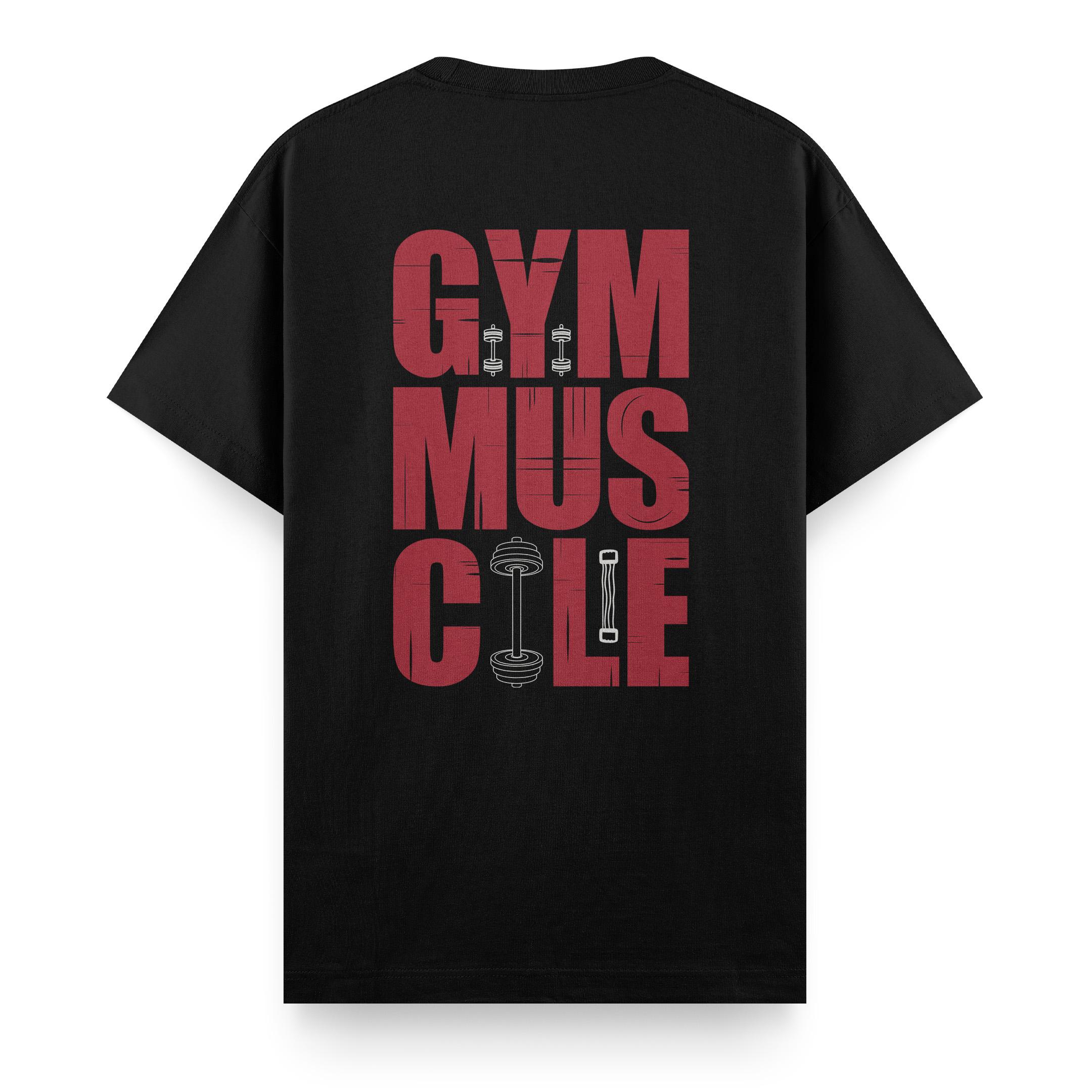 GYM%20Muscle%20-%20Regular%20T-shirt%20Siyah