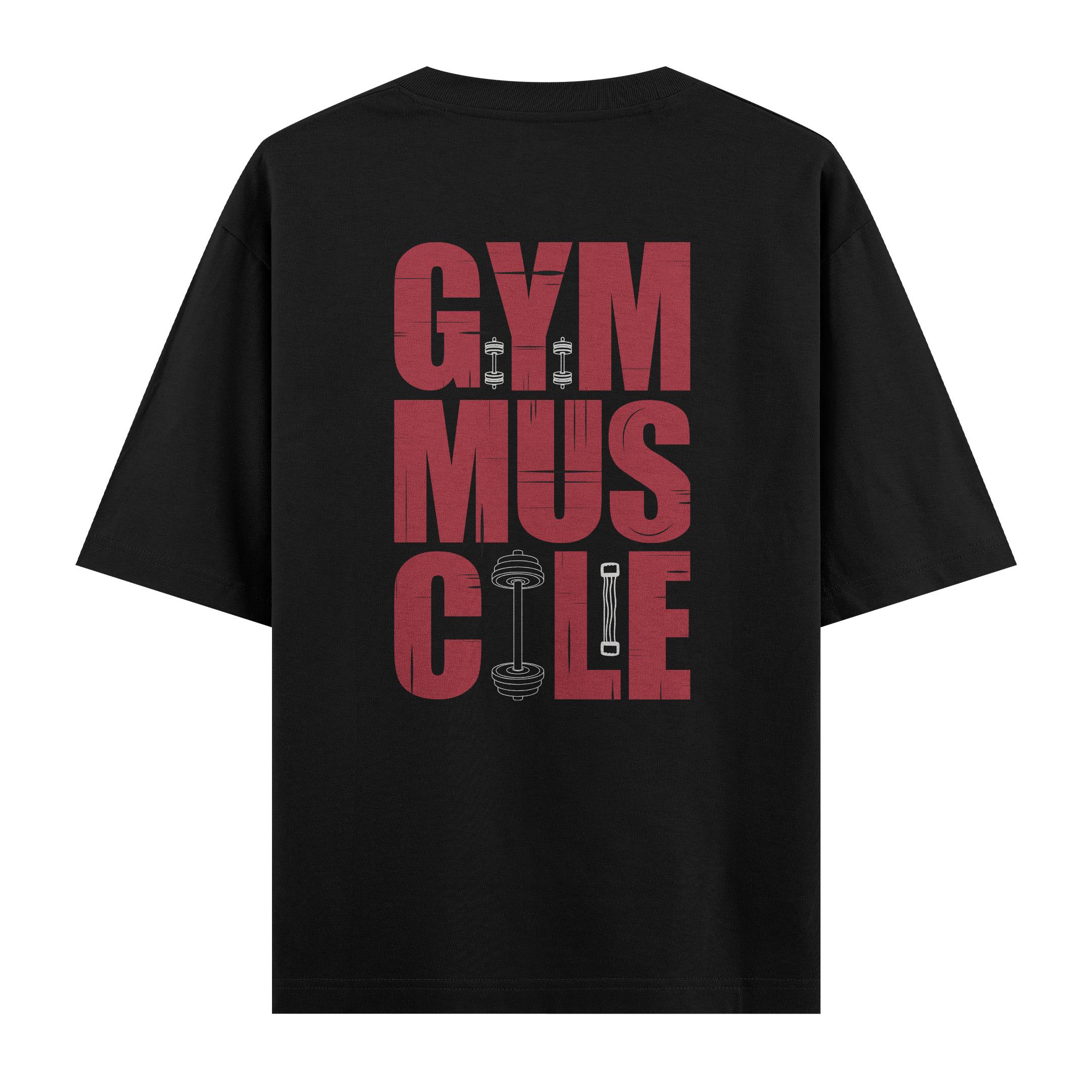 GYM%20Muscle%20%20-%20Oversize%20T-shirt%20Siyah