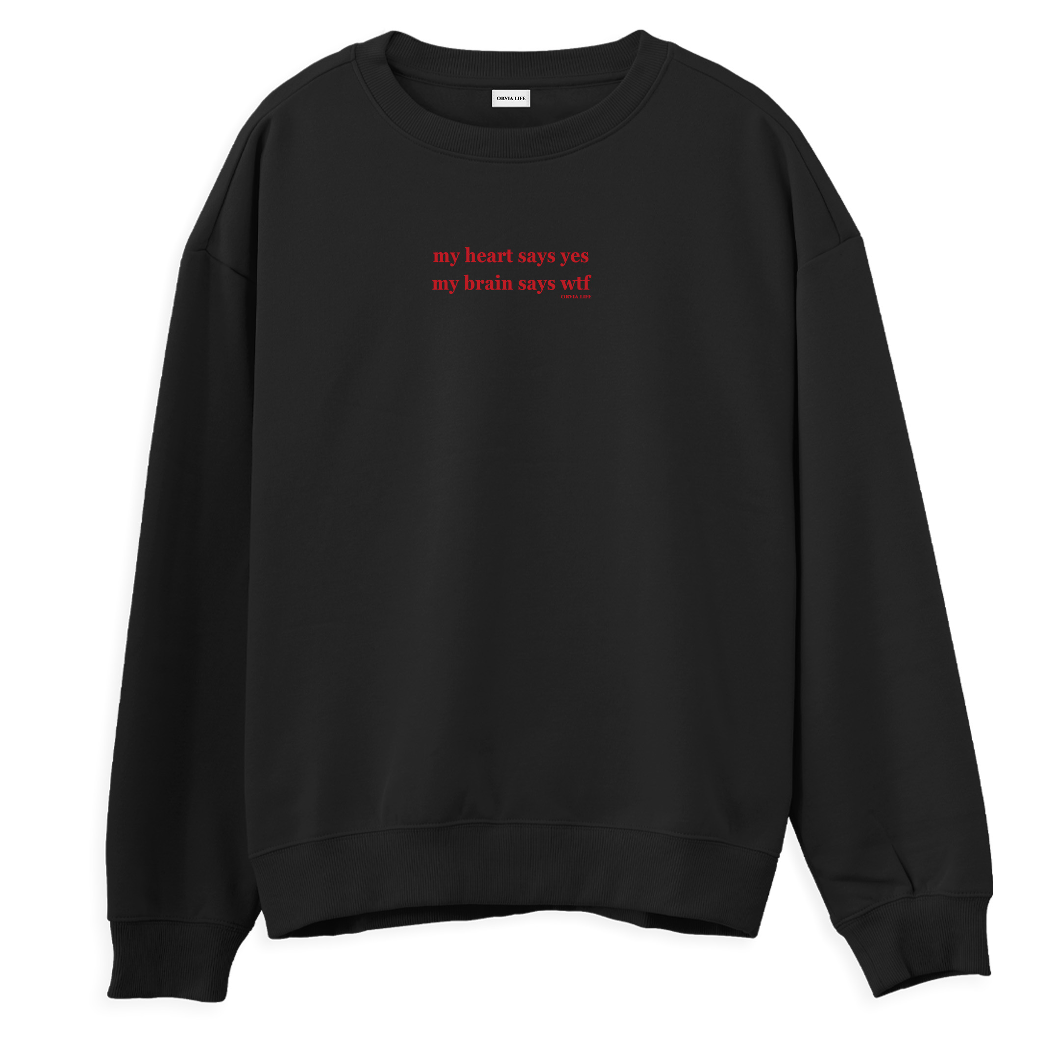 My%20Heart%20Says%20Yes%20-%20Regular%20Sweatshirt%20Siyah