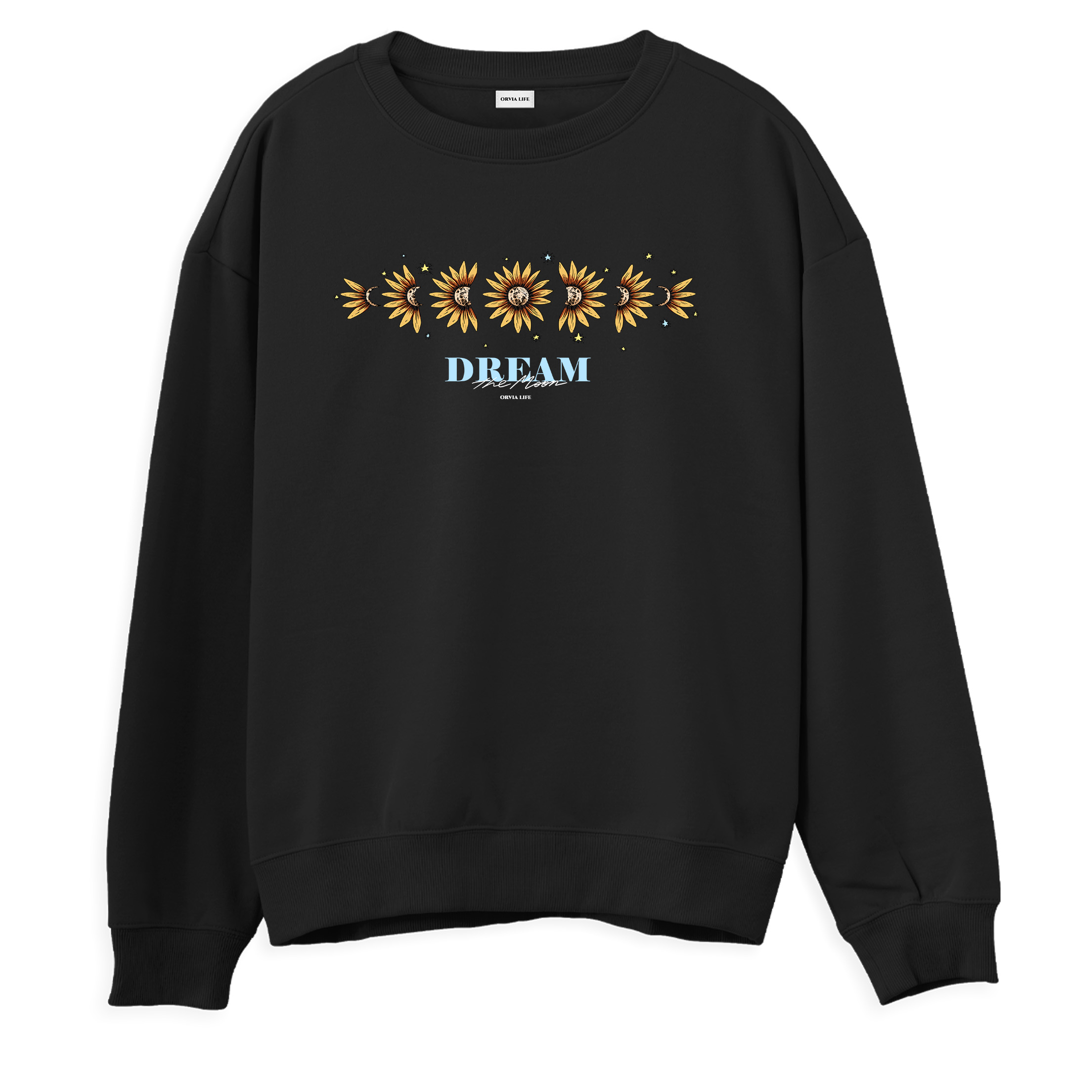 Dream%20The%20Moon%20%20-%20Regular%20Sweatshirt%20Siyah