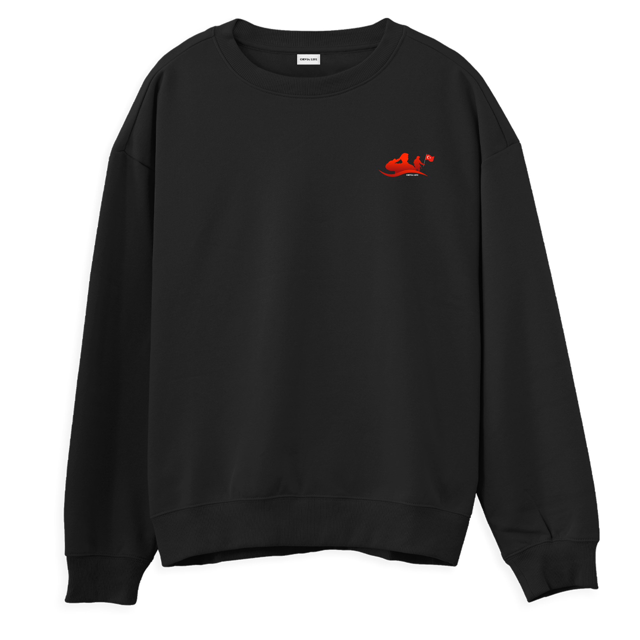 AY%20YILDIZ%20%20-%20Regular%20Sweatshirt%20Siyah