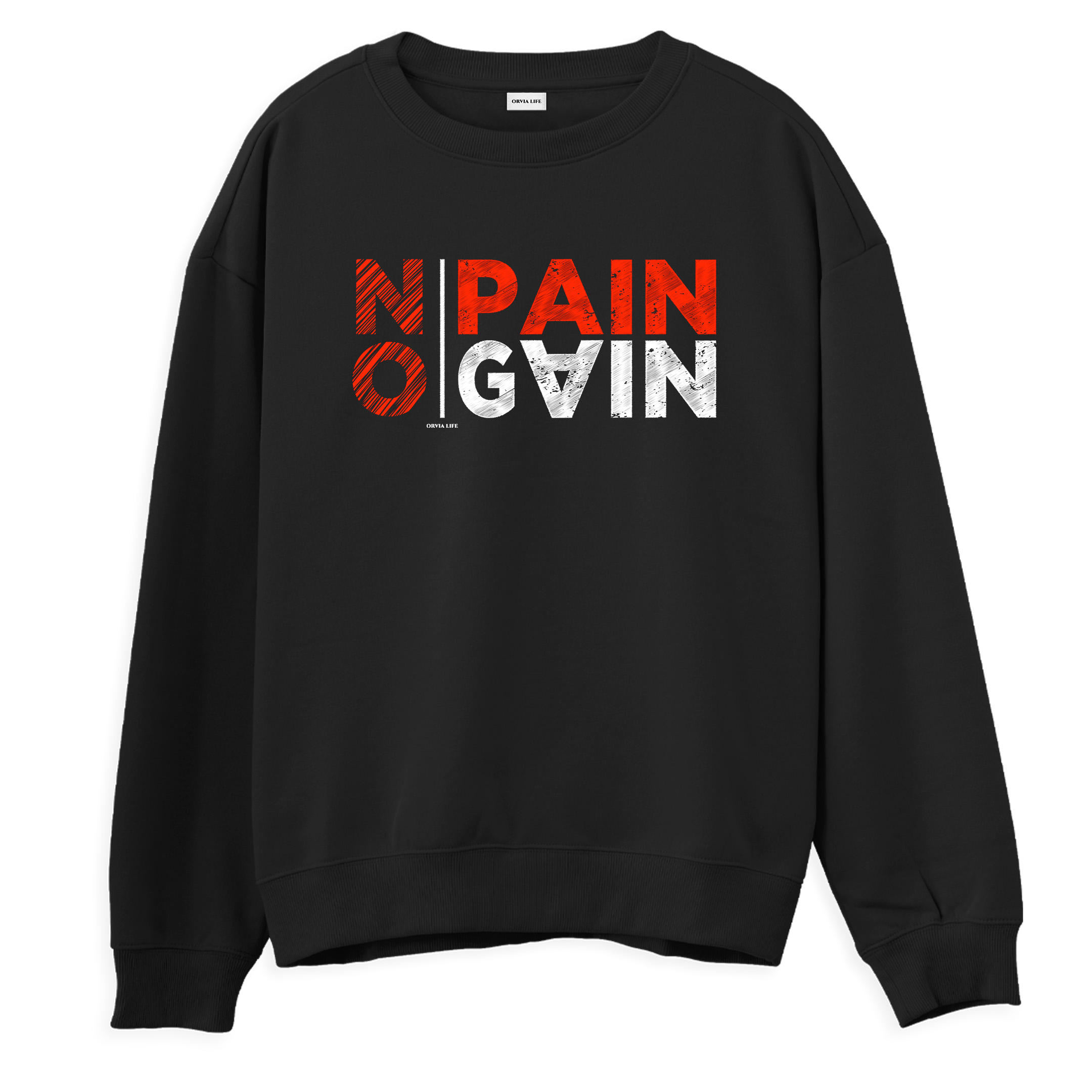 No%20Pain%20No%20Gain%20-%20Regular%20Sweatshirt%20Siyah