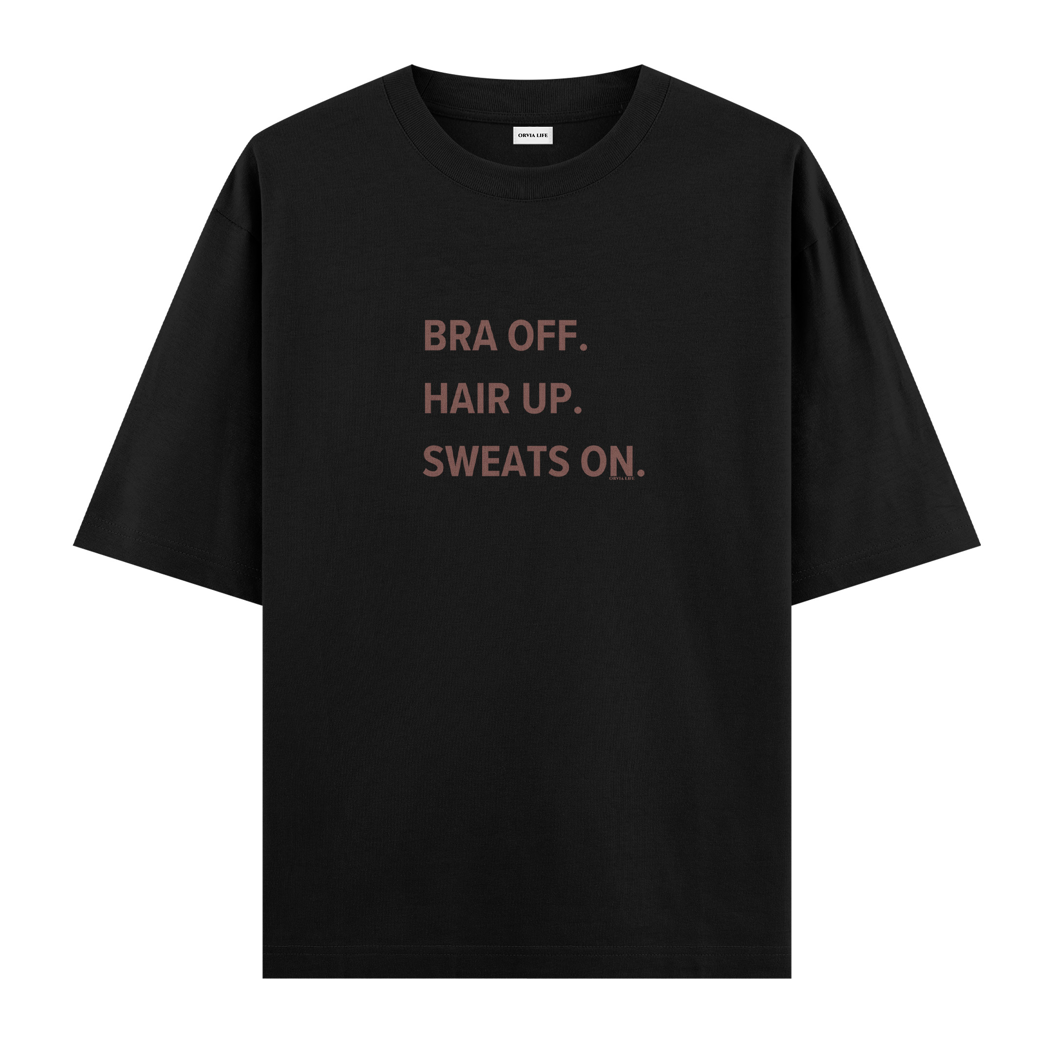 Bra%20Off%20Hair%20Up%20Sweats%20On%20-%20Oversize%20T-shirt%20Siyah