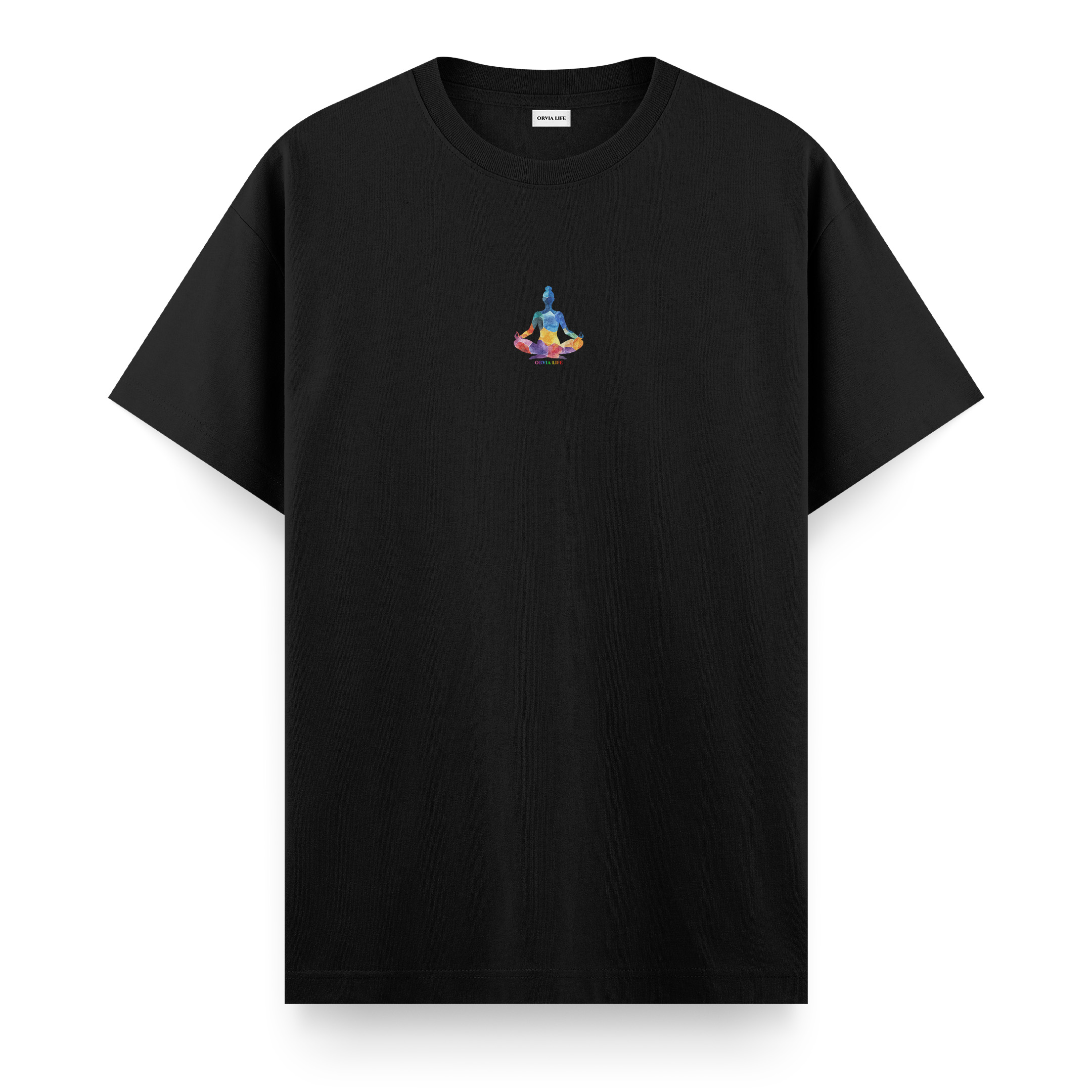 Meditation%20Chakra%20-%20Regular%20T-shirt%20Siyah