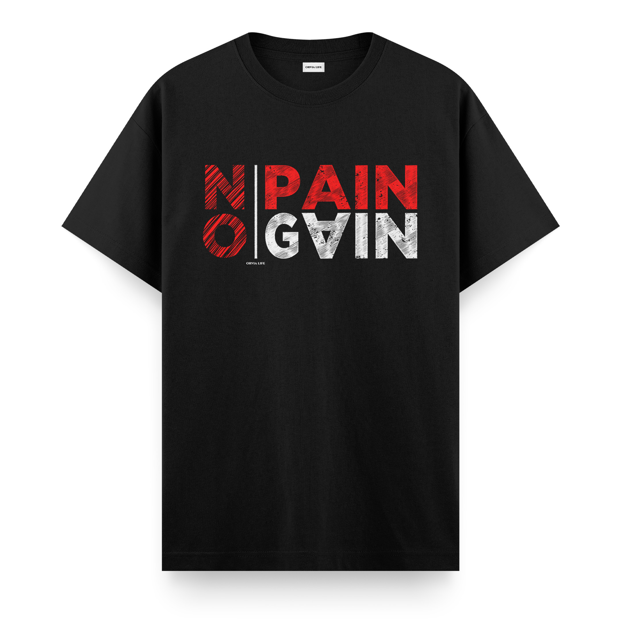 No%20Pain%20No%20Gain%20-%20Regular%20T-shirt%20Siyah