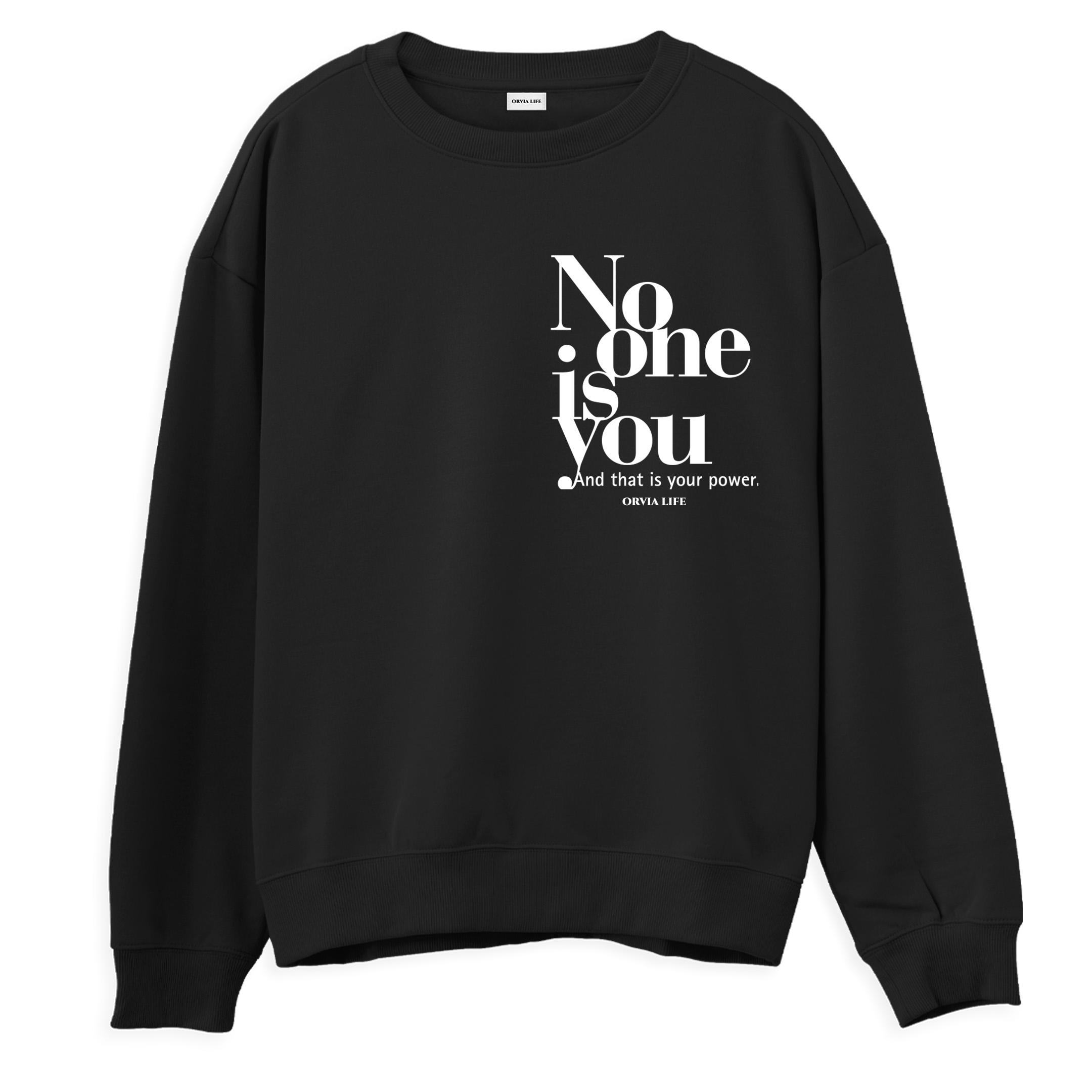 No%20One%20Is%20You%20-%20Regular%20Sweatshirt%20Siyah