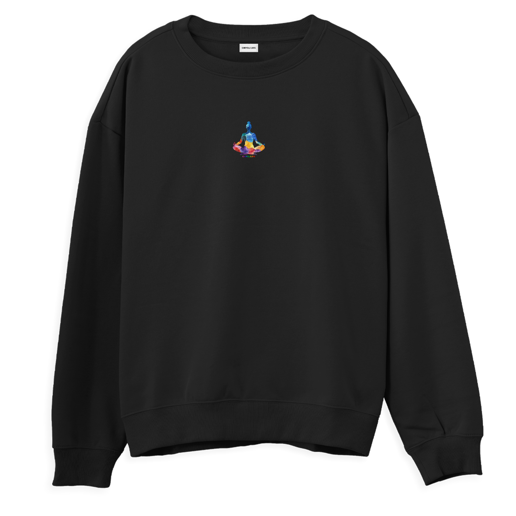 Meditation%20Chakra%20-%20Regular%20Sweatshirt%20Siyah