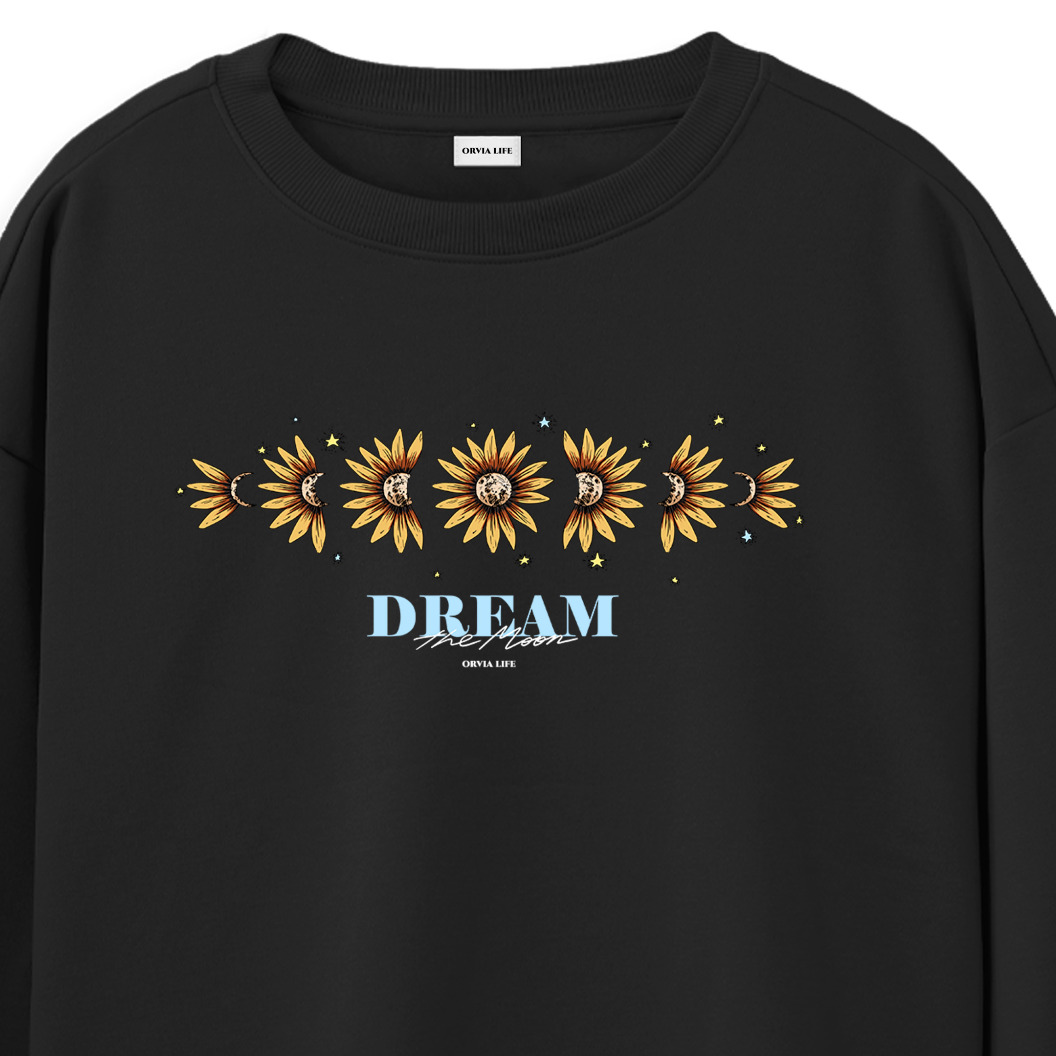 Dream%20The%20Moon%20%20-%20Regular%20Sweatshirt%20Siyah