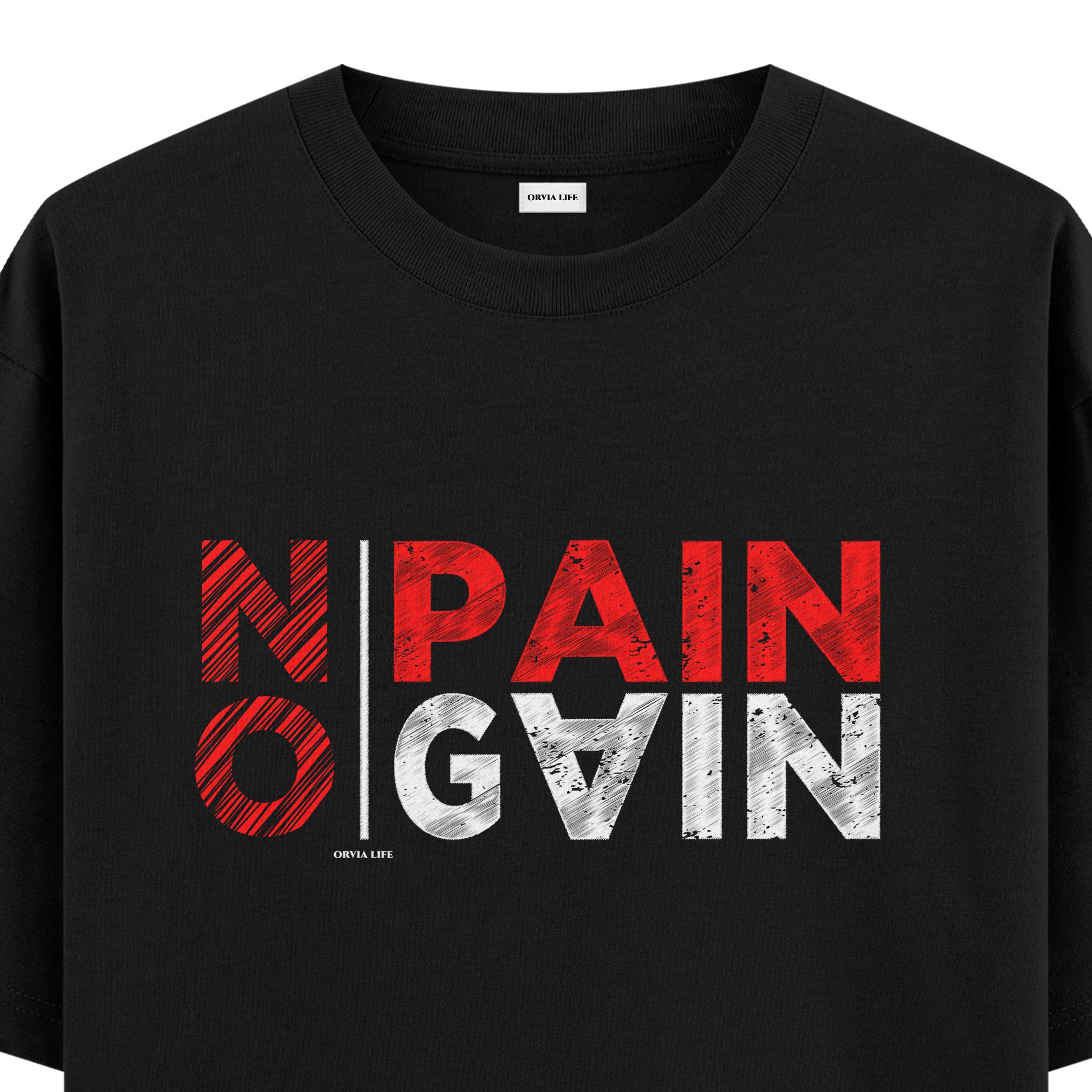 No%20Pain%20No%20Gain%20-%20Oversize%20T-shirt%20Siyah