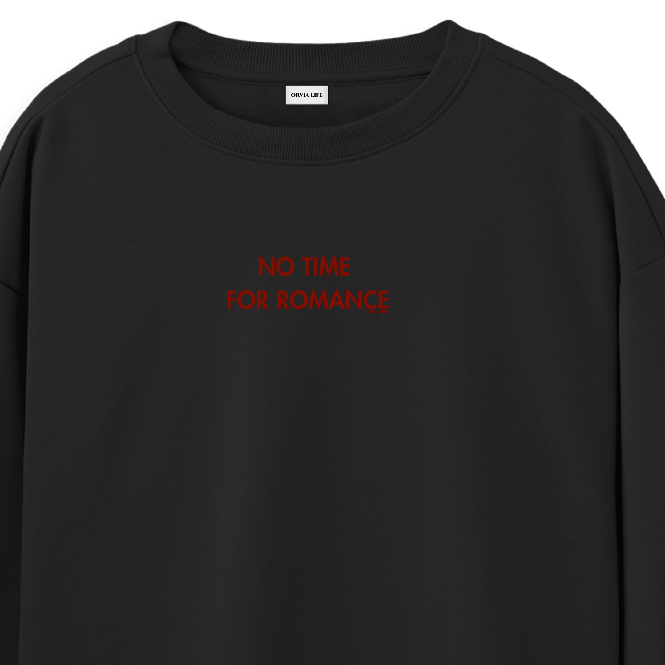 No%20Time%20For%20Romance%20-%20Regular%20Sweatshirt%20Siyah