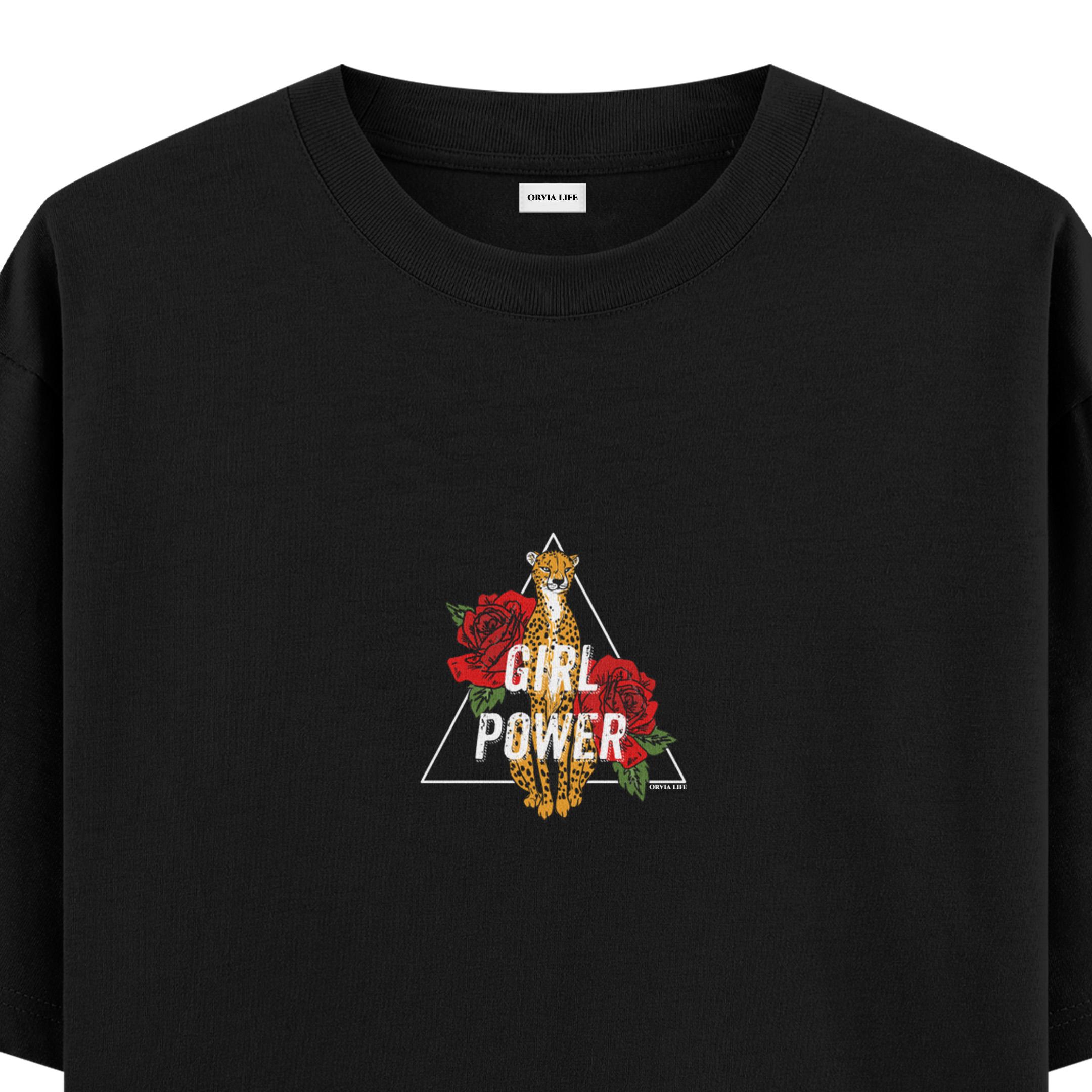 Girl%20Power%20%20-%20Oversize%20T-shirt%20Siyah