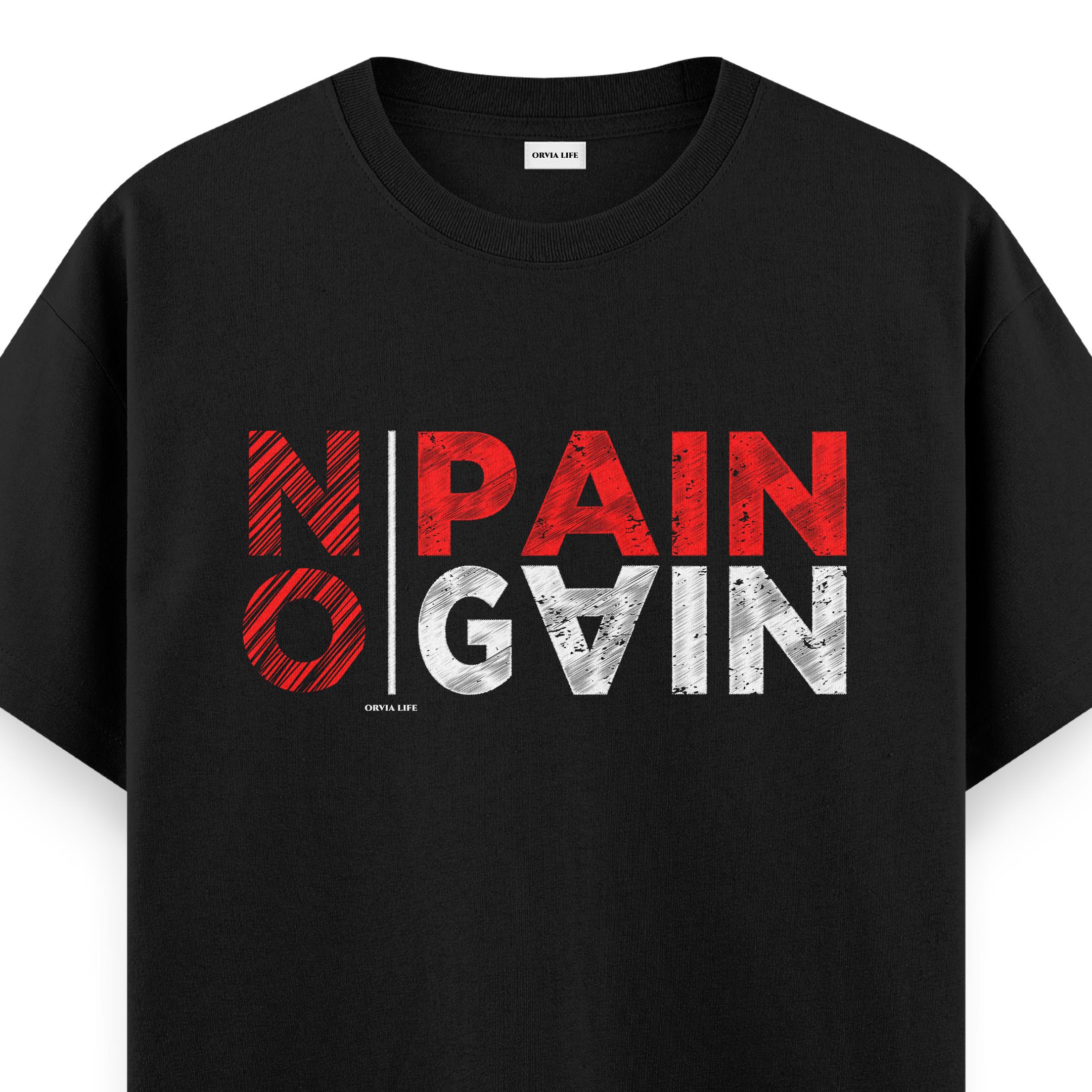 No%20Pain%20No%20Gain%20-%20Regular%20T-shirt%20Siyah