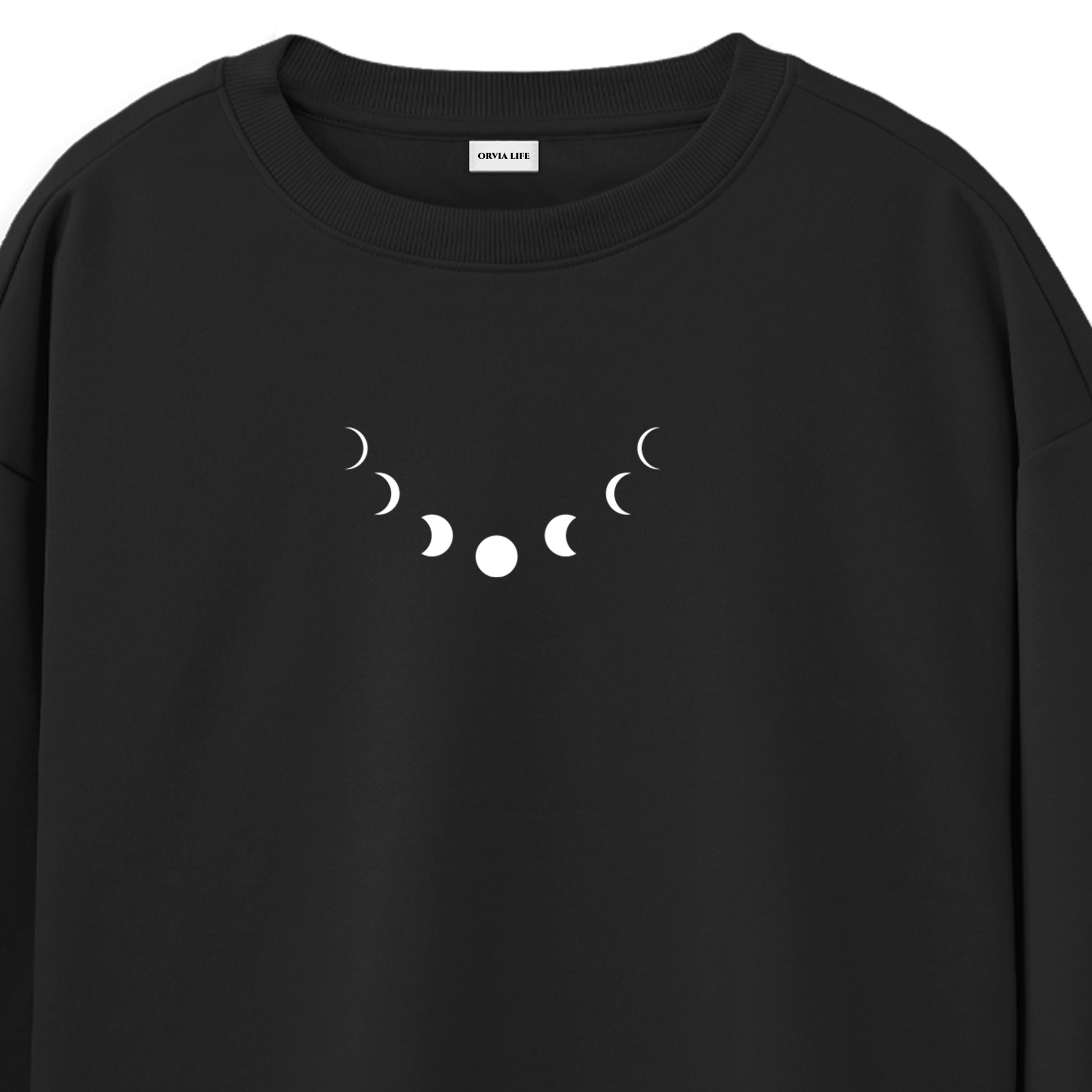 Lunar%20Cycle%20-%20Regular%20Sweatshirt%20Siyah