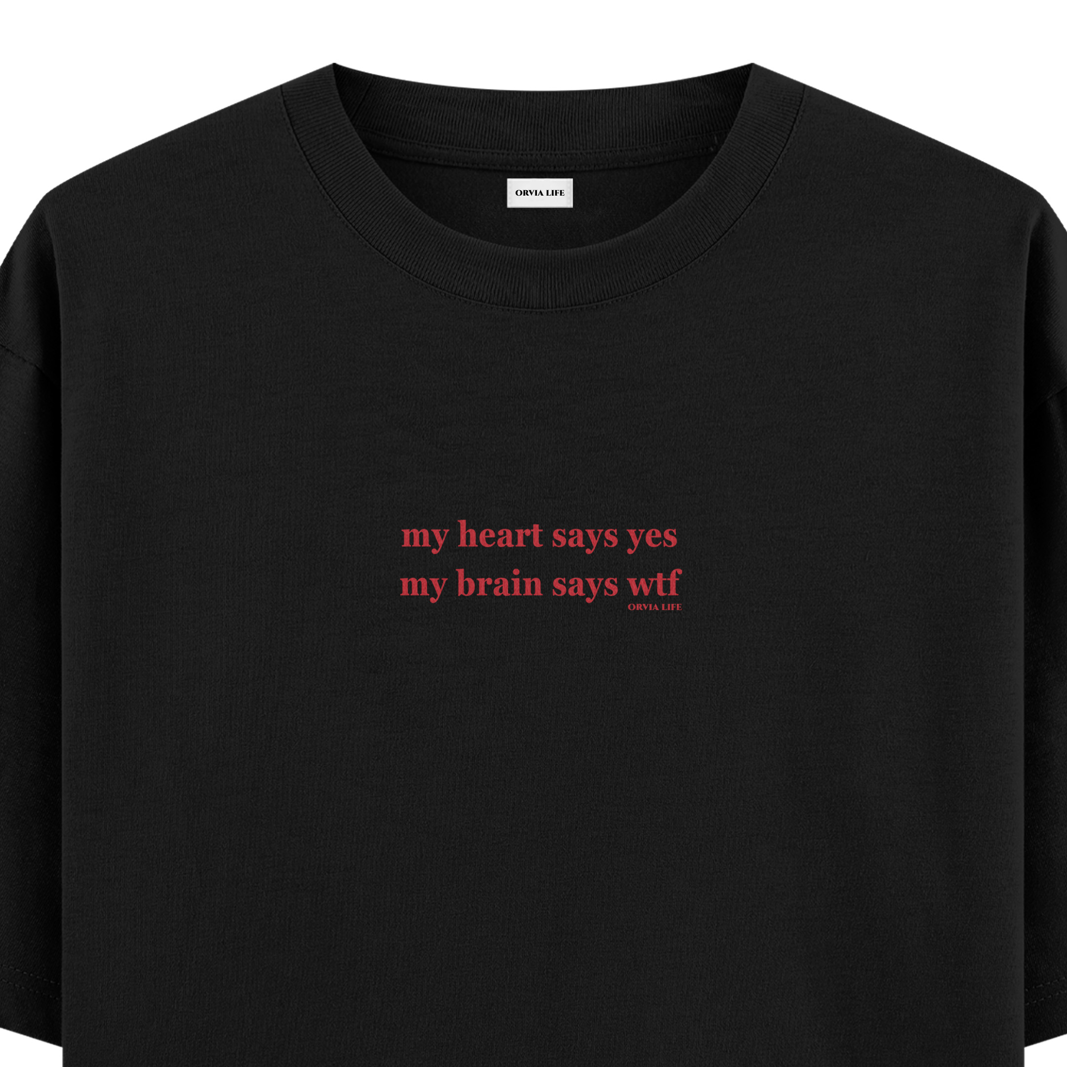 My%20Heart%20Says%20Yes%20-%20Oversize%20T-shirt%20Siyah