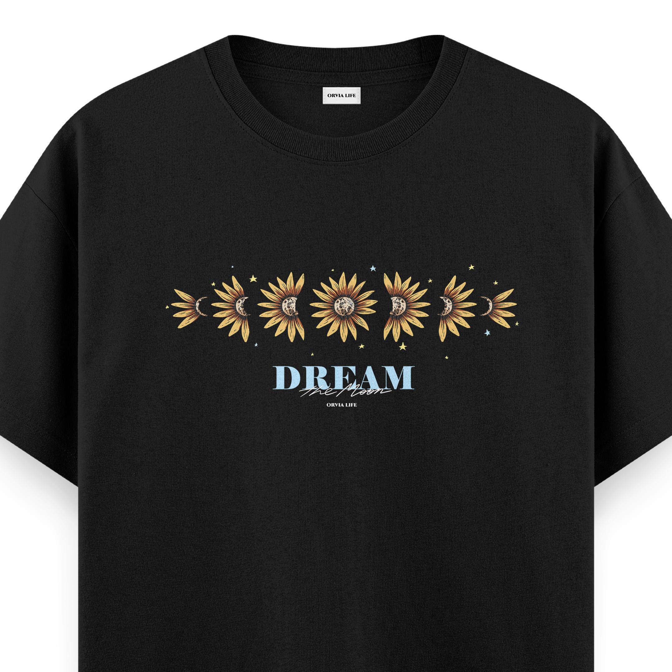 Dream%20The%20Moon%20%20-%20Regular%20T-shirt%20Siyah